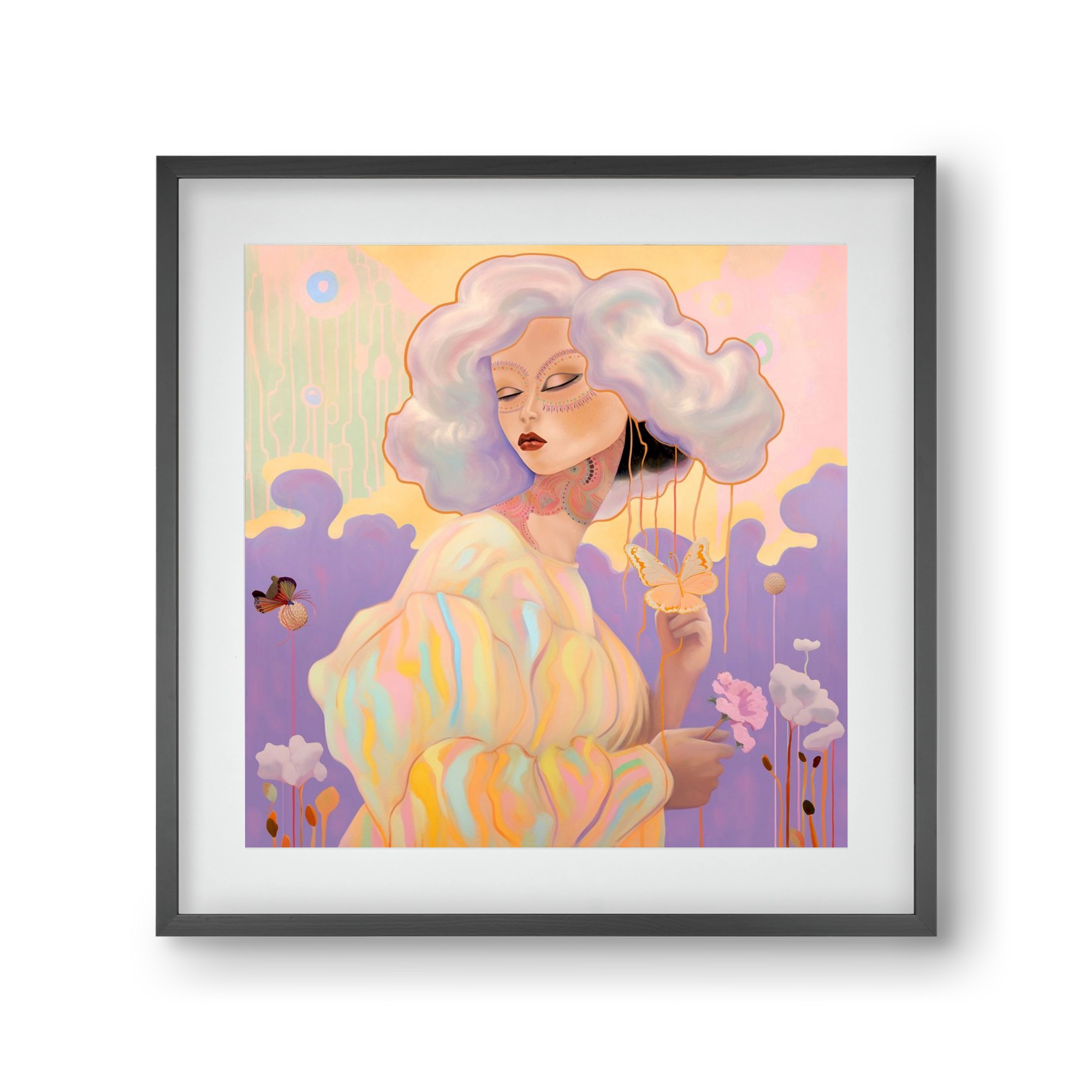 WHISPER OF ENCHANTMENT, 30x30 cm (20x20 cm), Fekete keret, paszpartuval