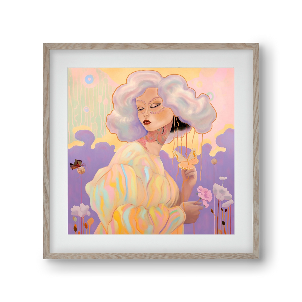 WHISPER OF ENCHANTMENT, 30x30 cm (20x20 cm), Tölgy keret, paszpartuval