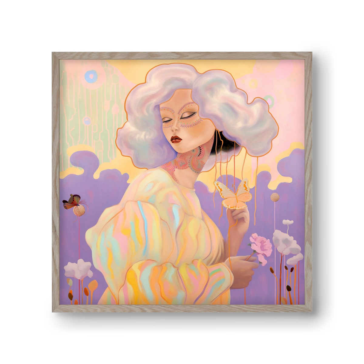 WHISPER OF ENCHANTMENT, 30x30 cm (30x30 cm), Tölgy keret