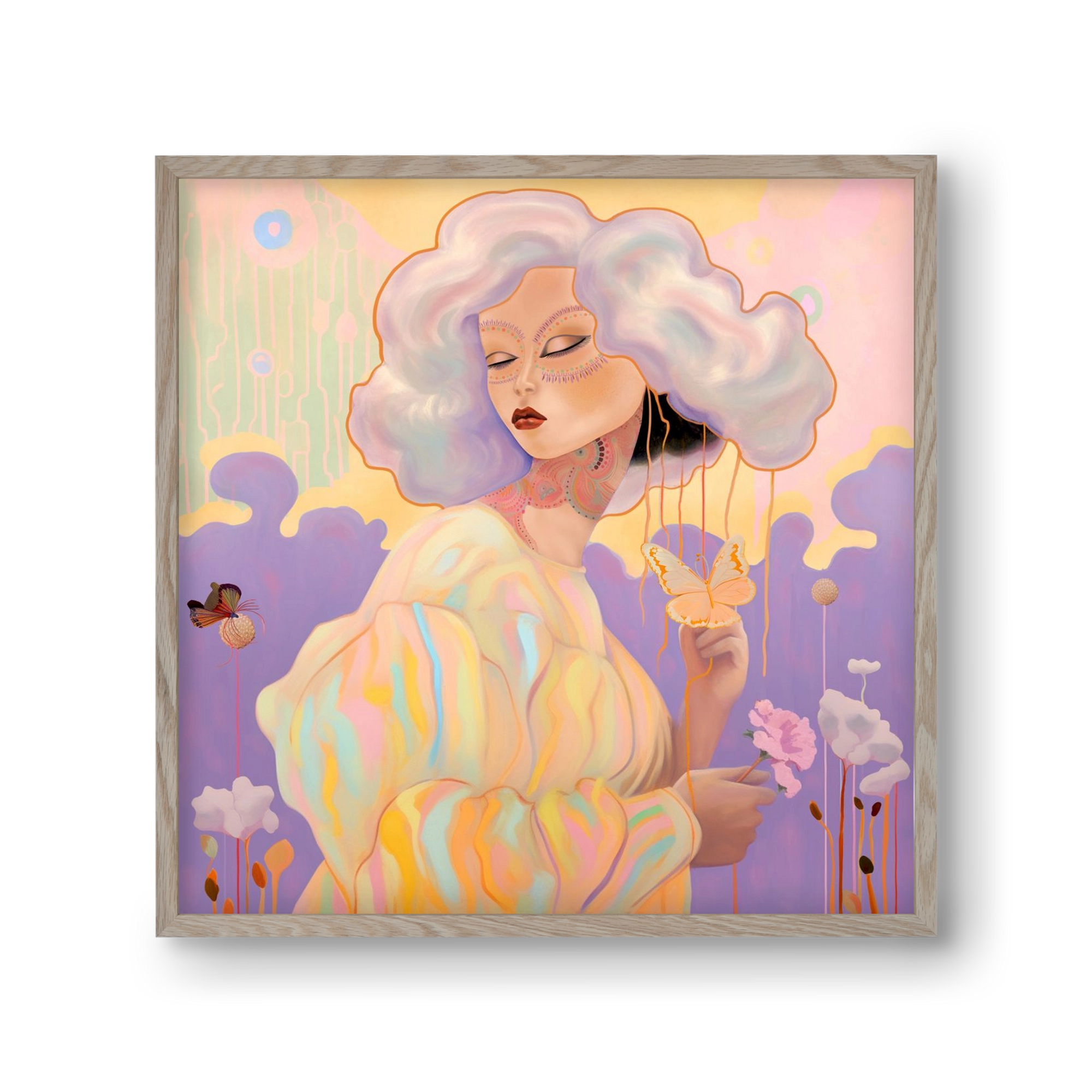 WHISPER OF ENCHANTMENT, 30x30 cm (30x30 cm), Tölgy keret