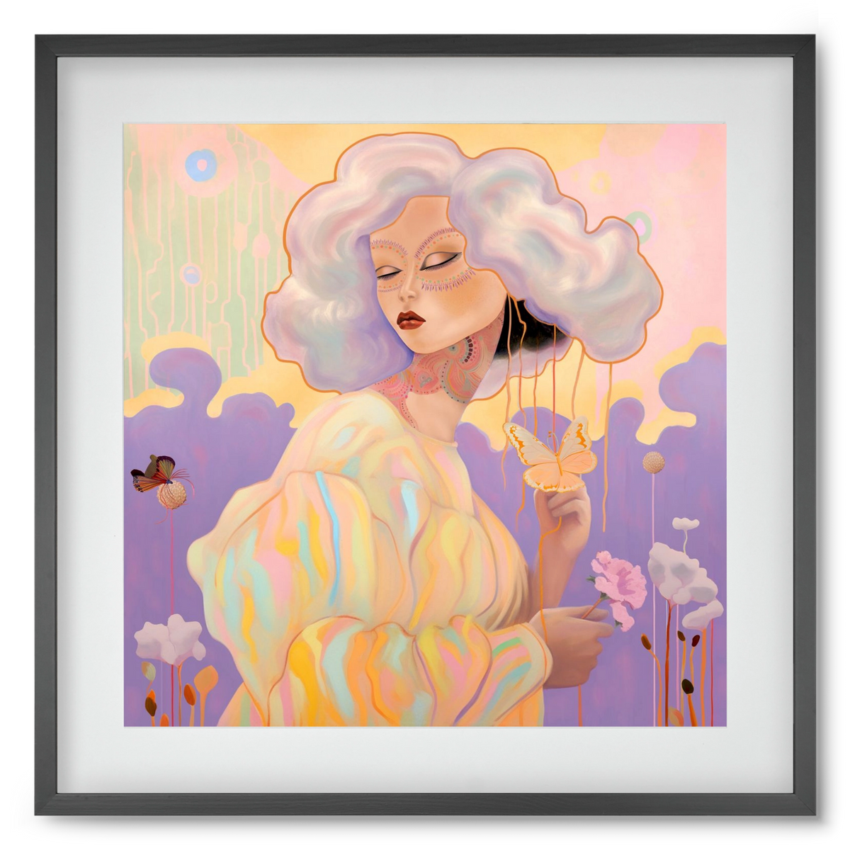 WHISPER OF ENCHANTMENT, 50x50 cm (40x40 cm), Fekete keret, paszpartuval