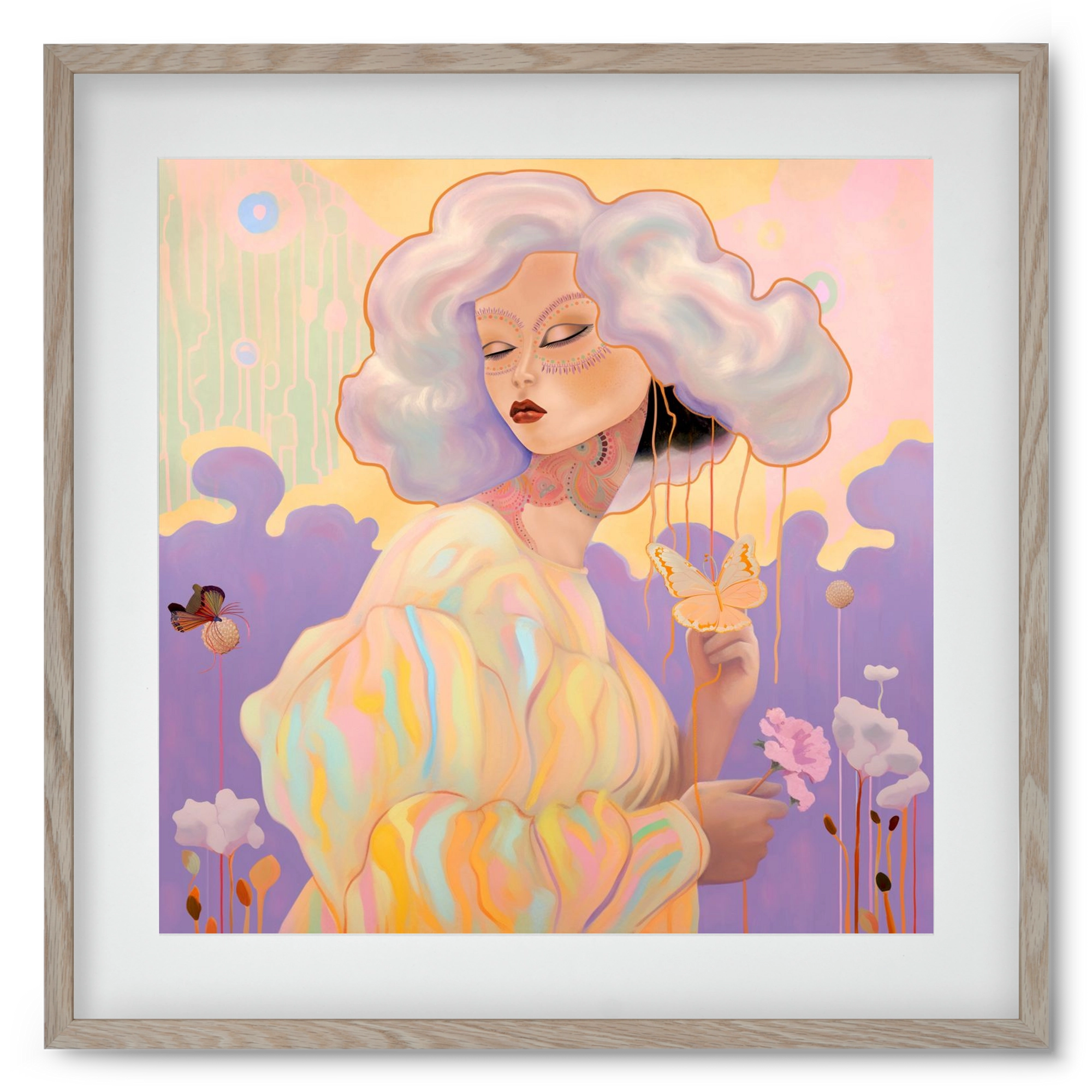 WHISPER OF ENCHANTMENT, 50x50 cm (40x40 cm), Tölgy keret, paszpartuval