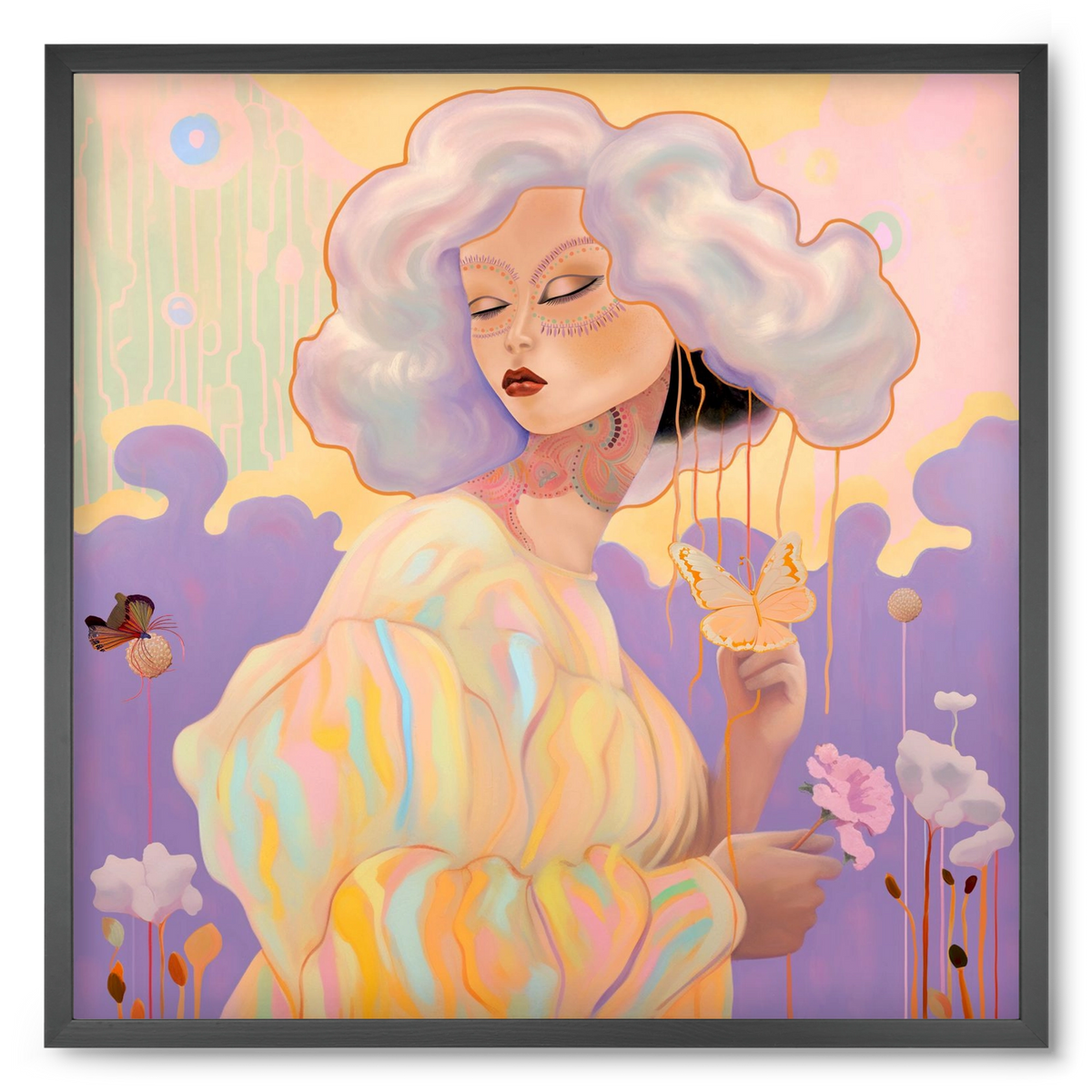 WHISPER OF ENCHANTMENT, 50x50 cm (50x50 cm), Fekete keret