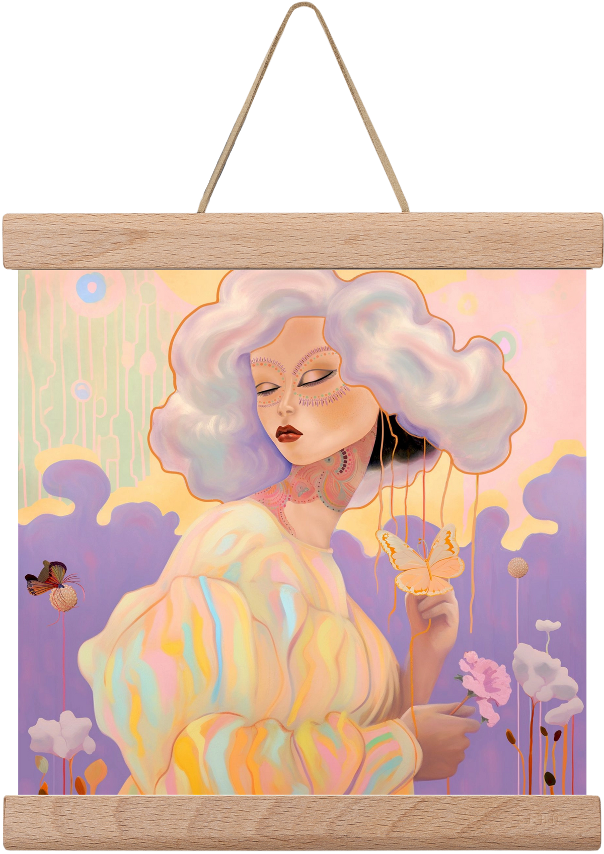 WHISPER OF ENCHANTMENT, 20x20 cm (20x20 cm), Tölgy akasztó