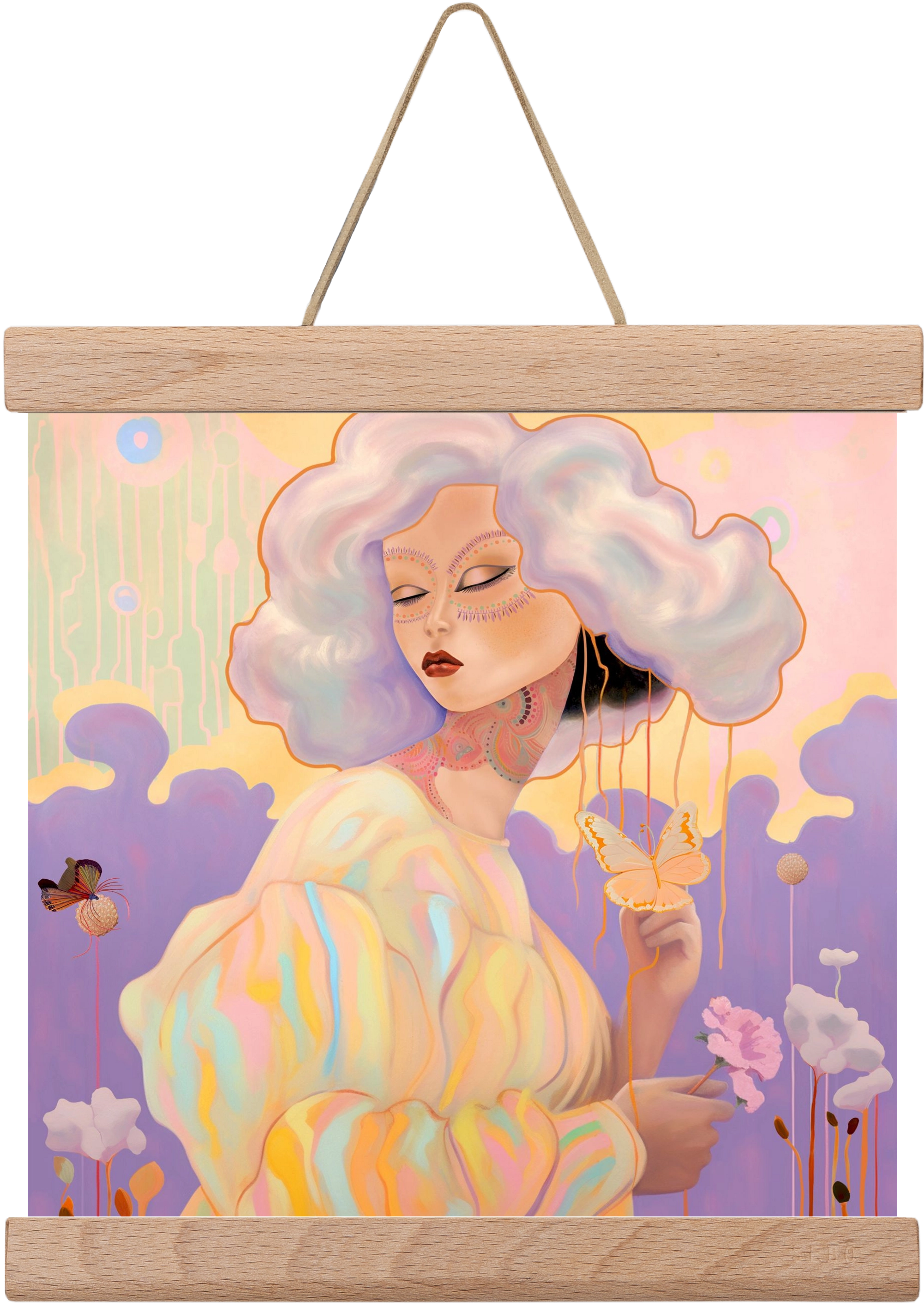 WHISPER OF ENCHANTMENT, 20x20 cm (20x20 cm), Tölgy akasztó