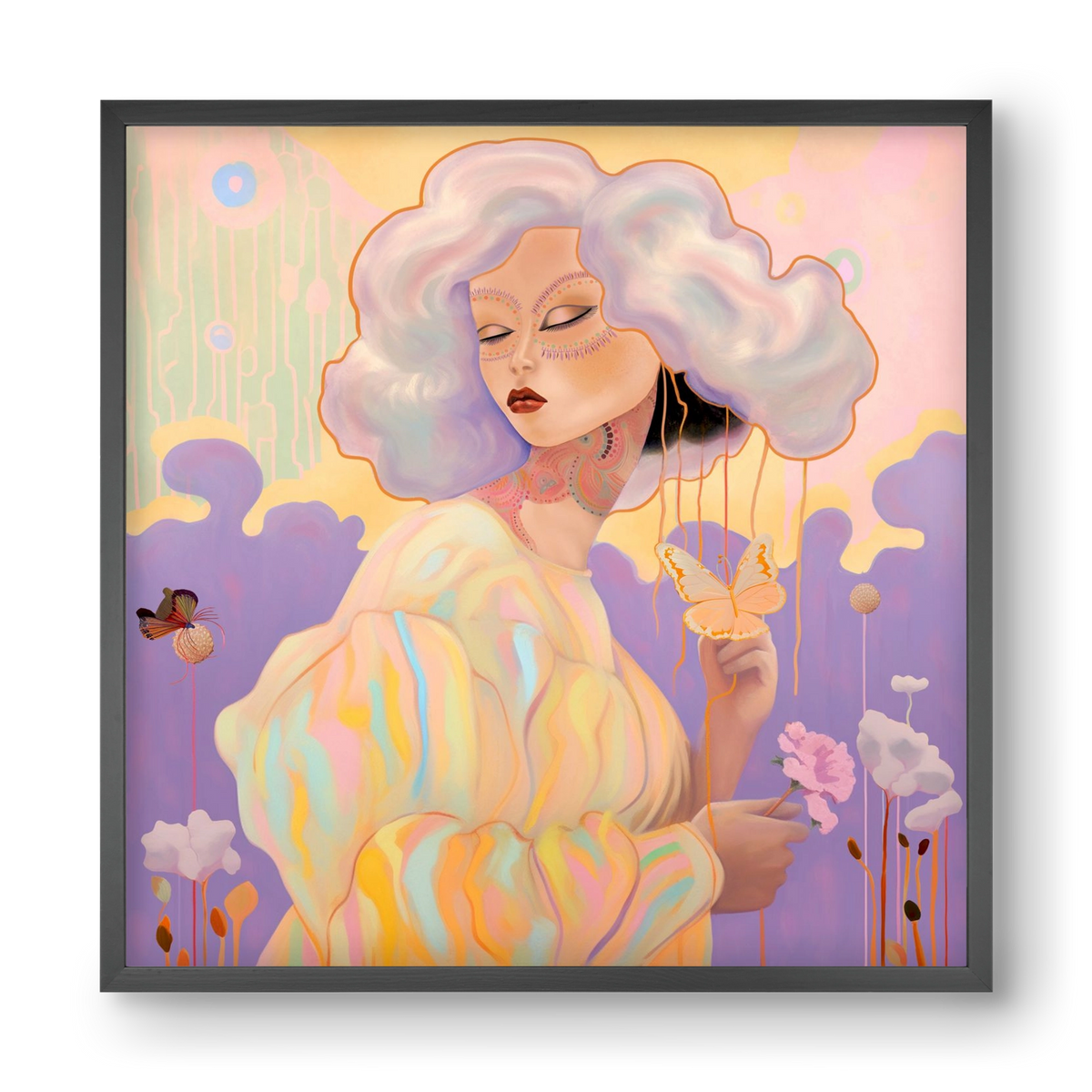 WHISPER OF ENCHANTMENT, 40x40 cm (40x40 cm), Fekete keret