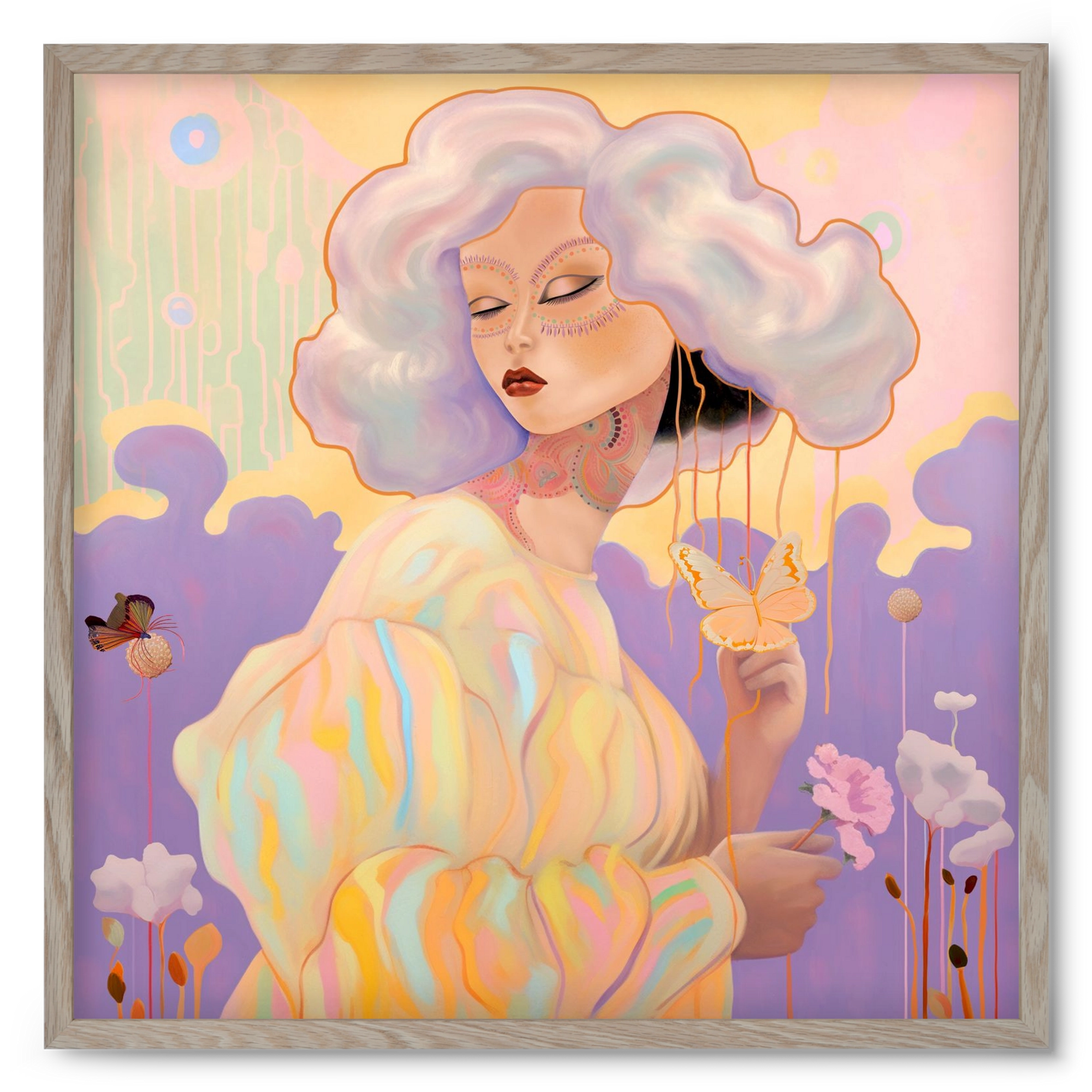 WHISPER OF ENCHANTMENT, 50x50 cm (50x50 cm), Tölgy keret