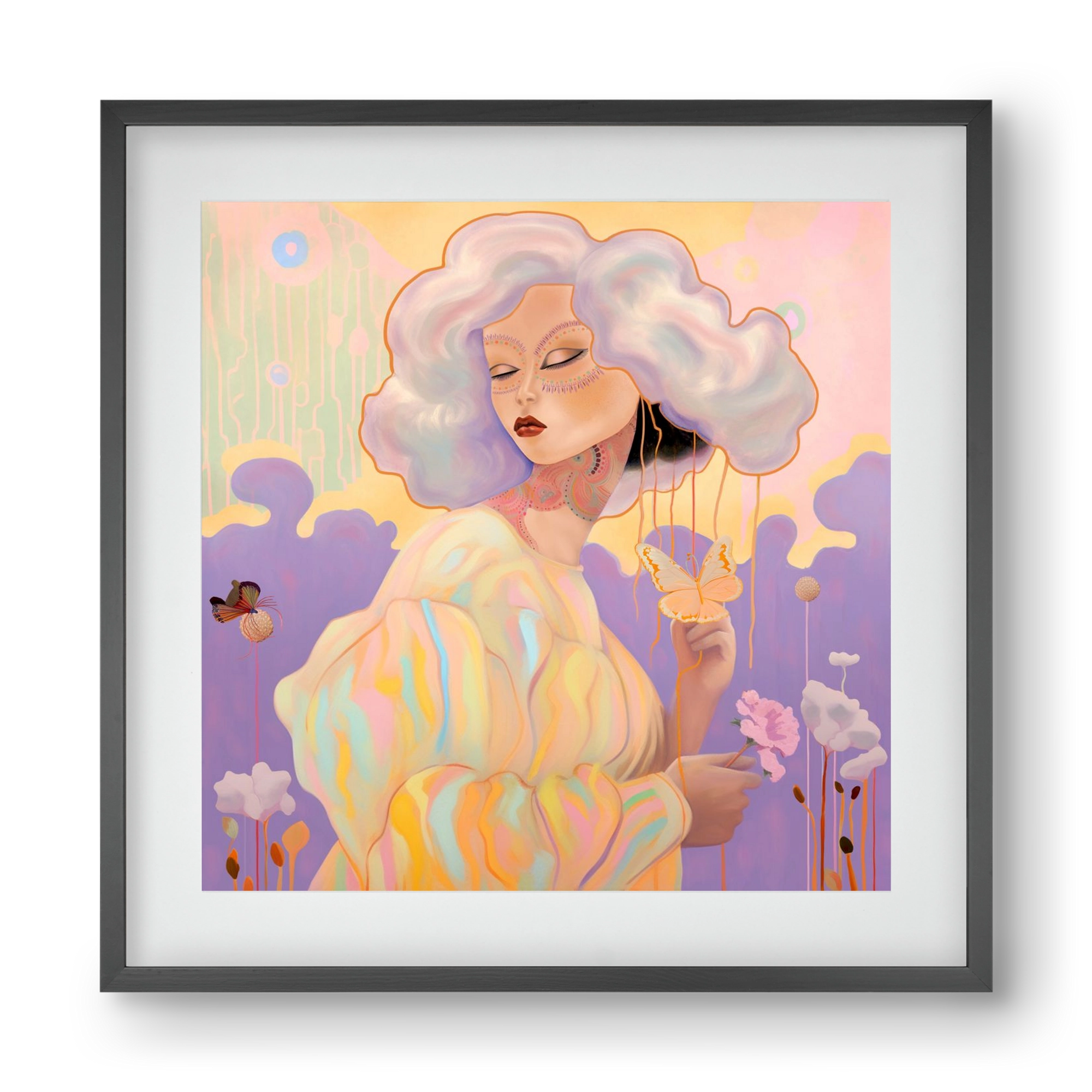 WHISPER OF ENCHANTMENT, 40x40 cm (30x30 cm), Fekete keret, paszpartuval