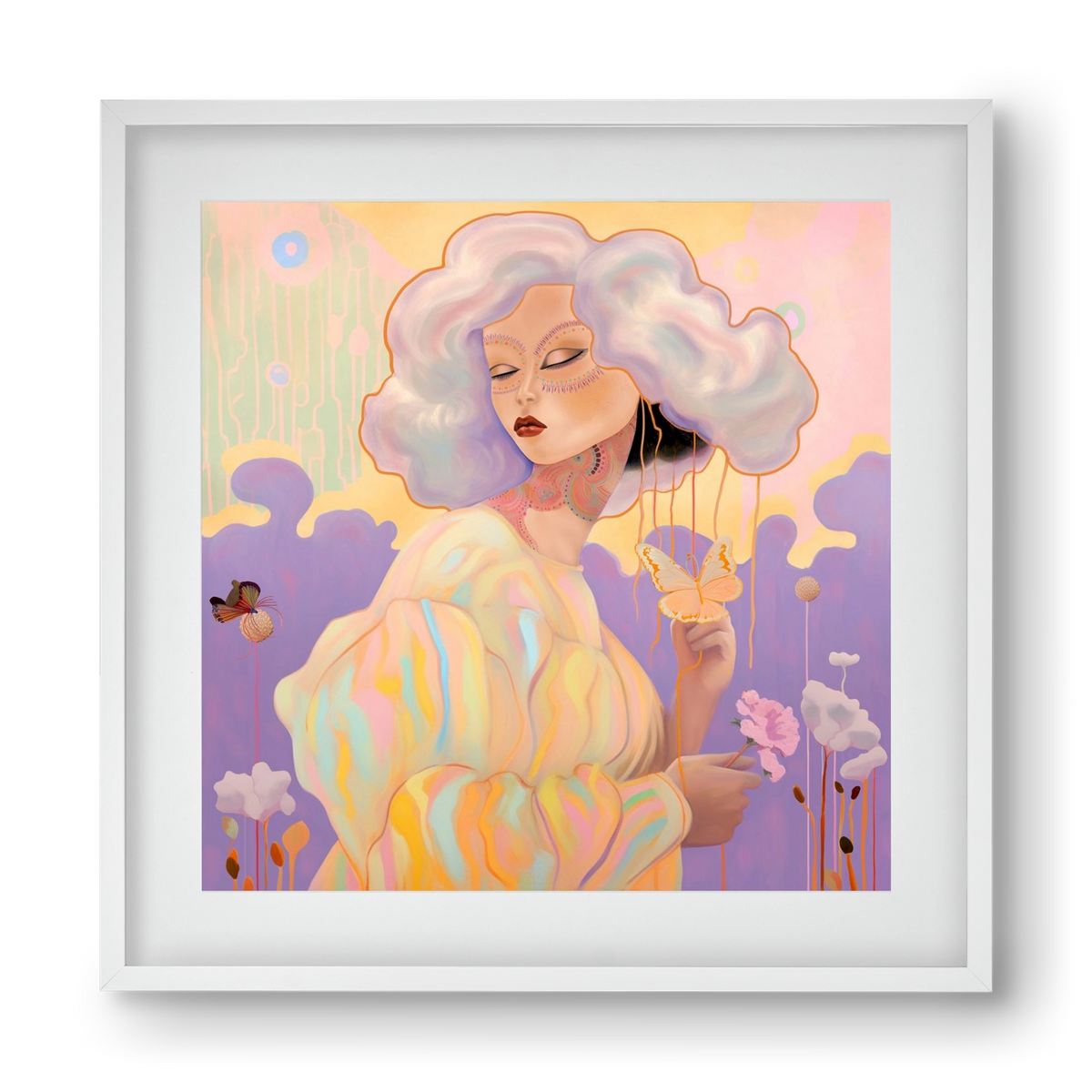 WHISPER OF ENCHANTMENT, 40x40 cm (30x30 cm), Fehér keret, paszpartuval