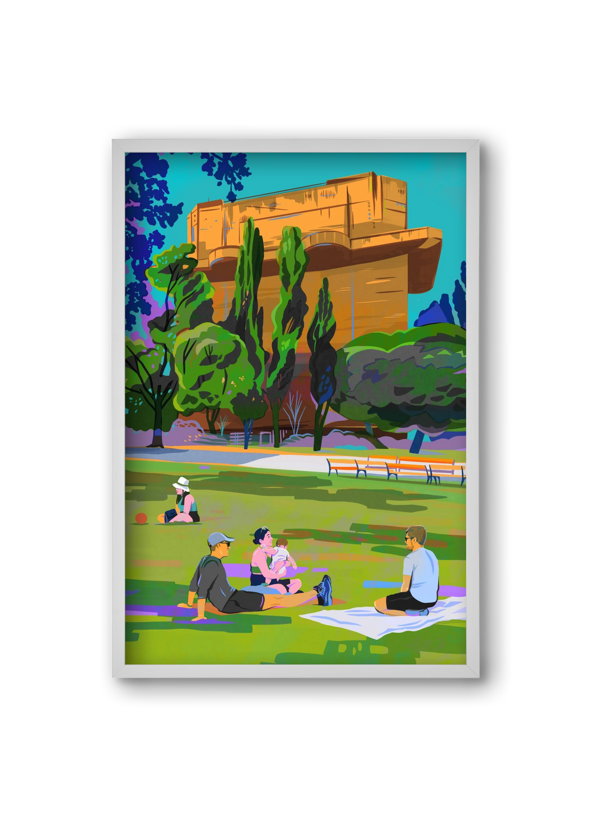 Arenbergpark - Wien, 20x30 cm (20x30 cm), Fehér keret