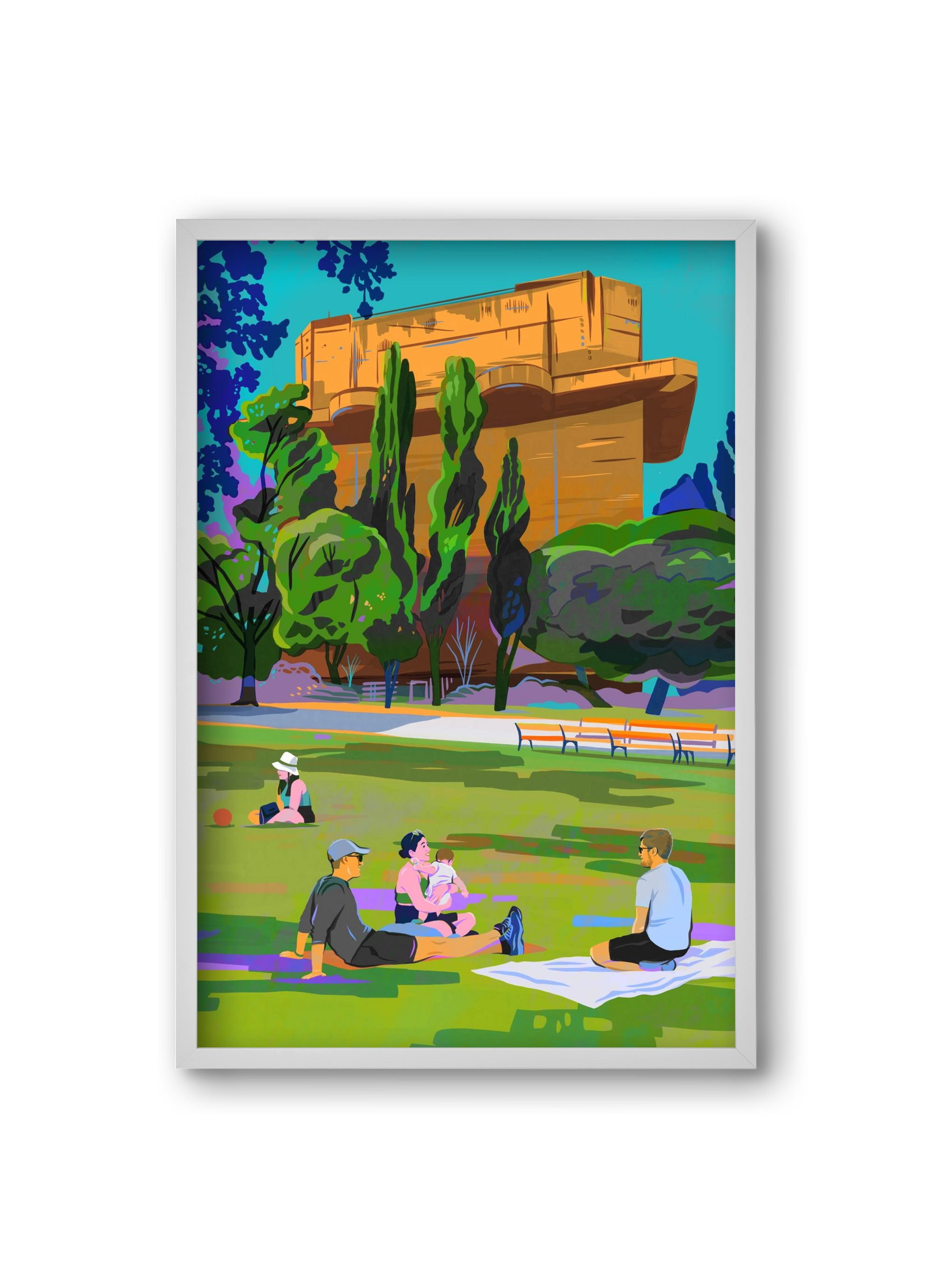 Arenbergpark - Wien, 20x30 cm (20x30 cm), Fehér keret