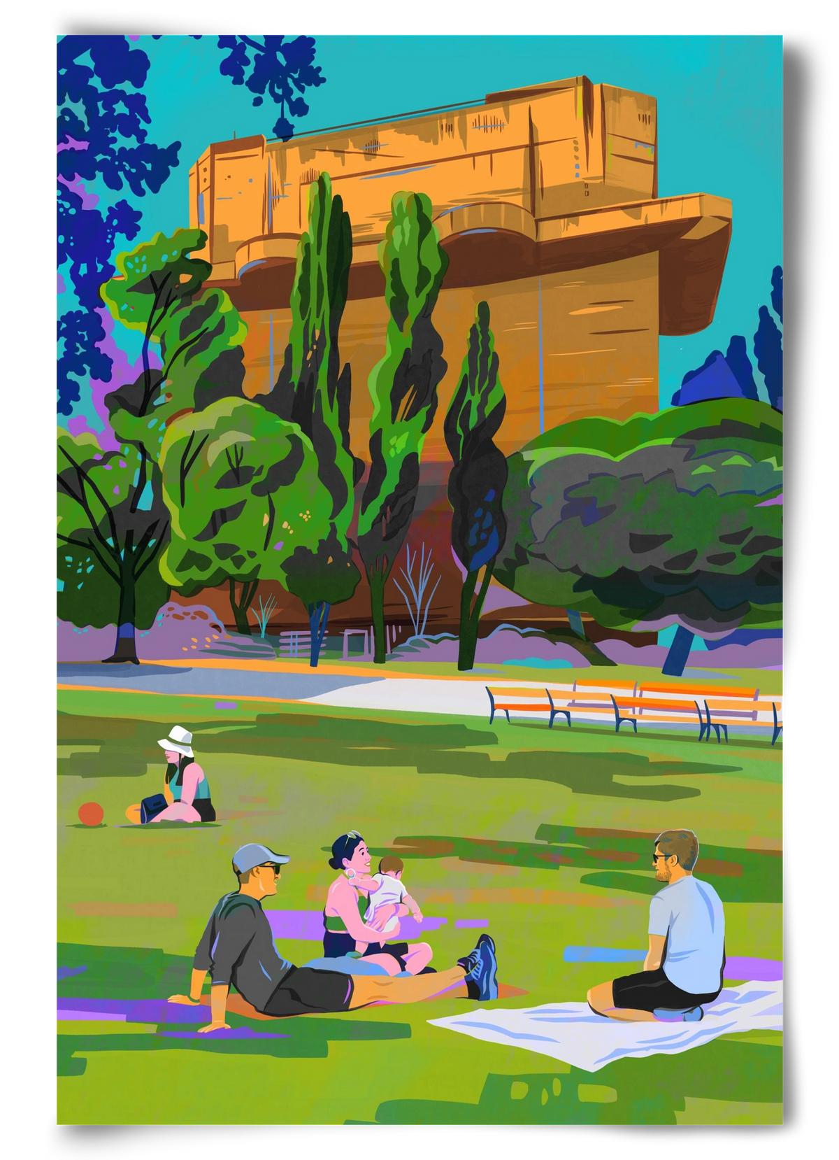 Arenbergpark - Wien, 60x90 cm, Keret nélkül