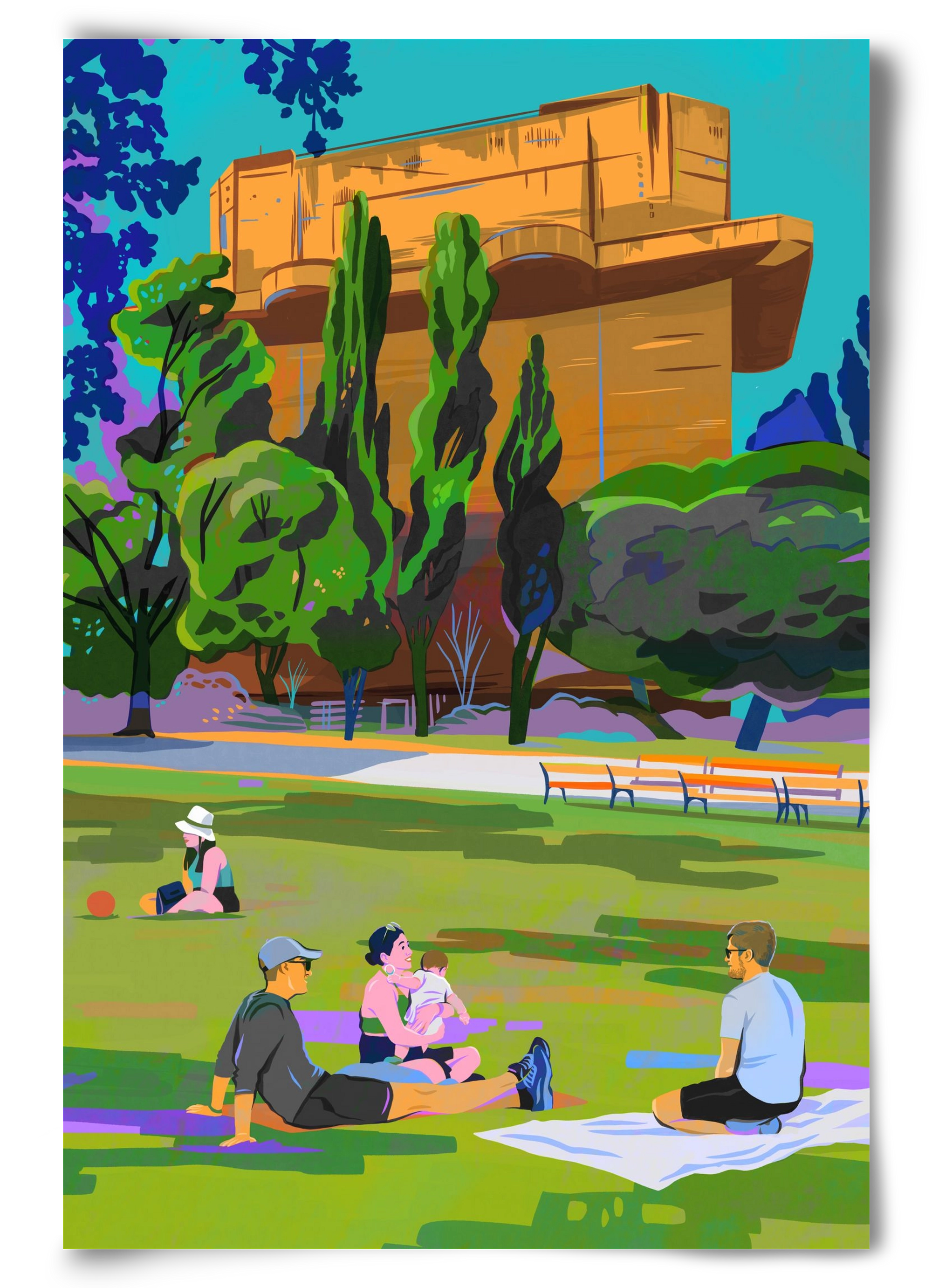 Arenbergpark - Wien, 60x90 cm, Keret nélkül