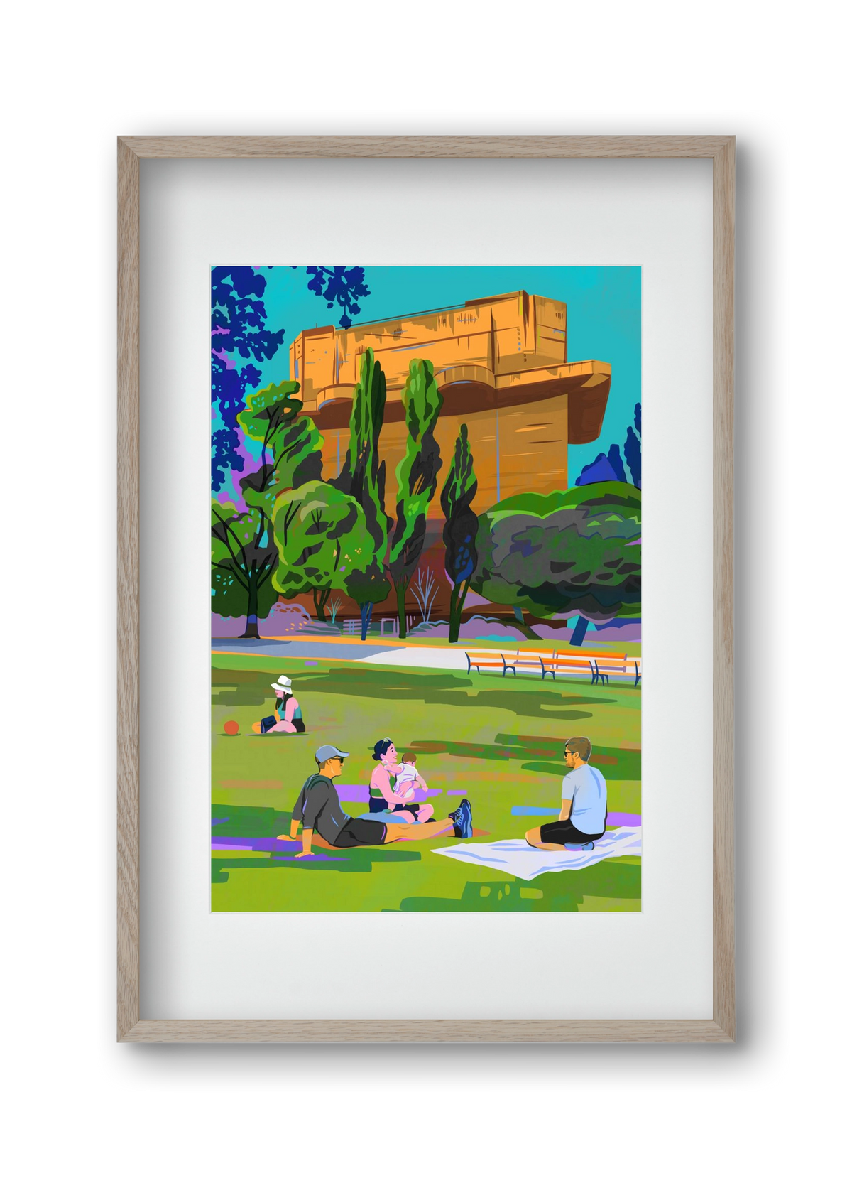 Arenbergpark - Wien, 30x45 cm (20x30 cm), Tölgy keret, paszpartuval