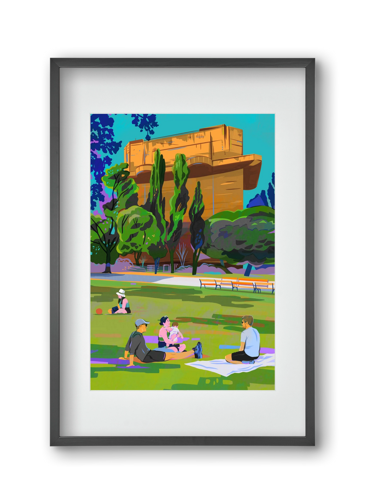 Arenbergpark - Wien, 30x45 cm (20x30 cm), Fekete keret, paszpartuval