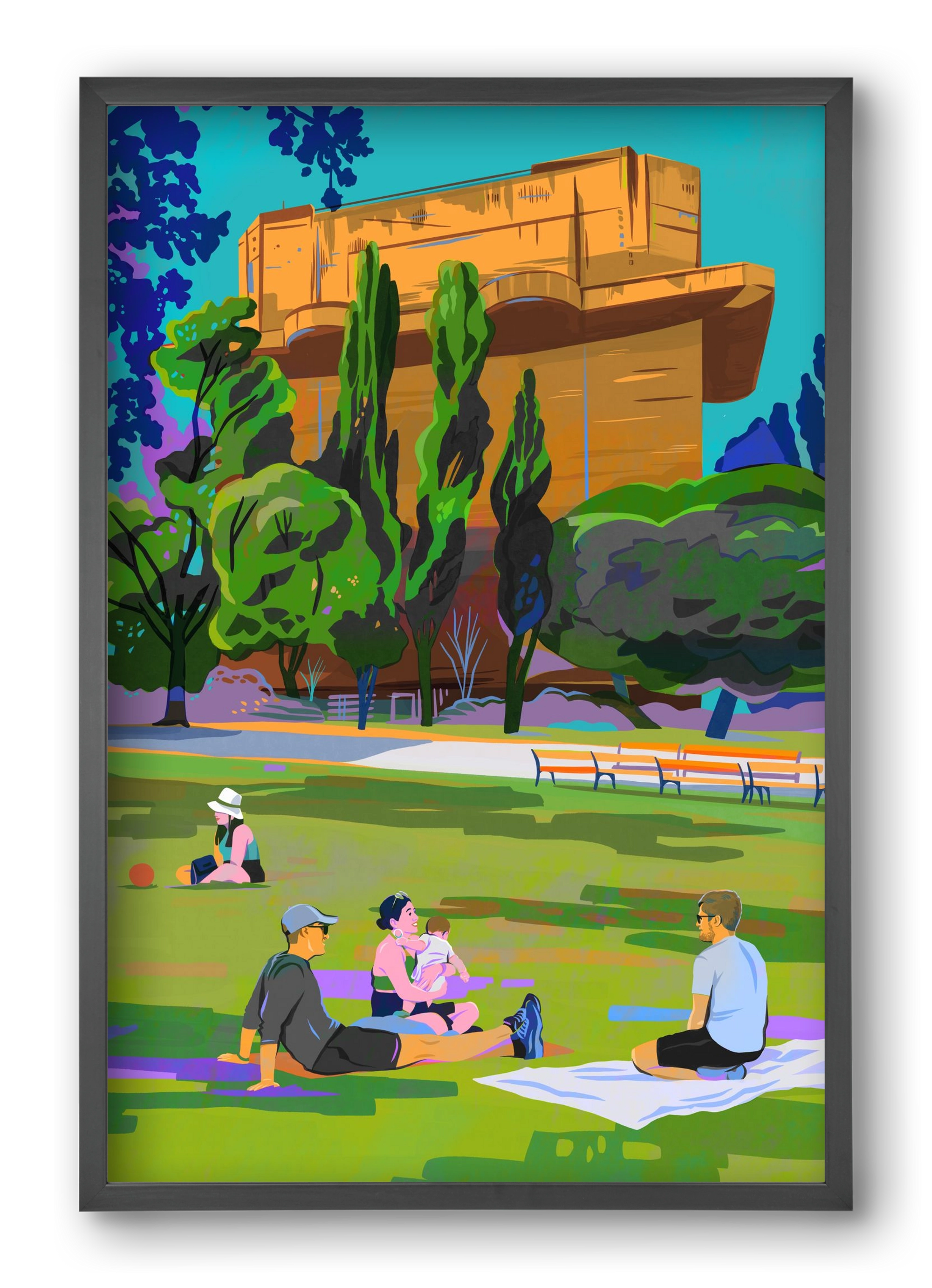 Arenbergpark - Wien, 40x60 cm (40x60 cm), Fekete keret