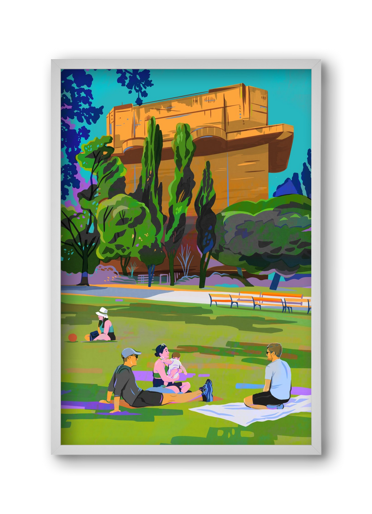 Arenbergpark - Wien, 30x45 cm (30x45 cm), Fehér keret