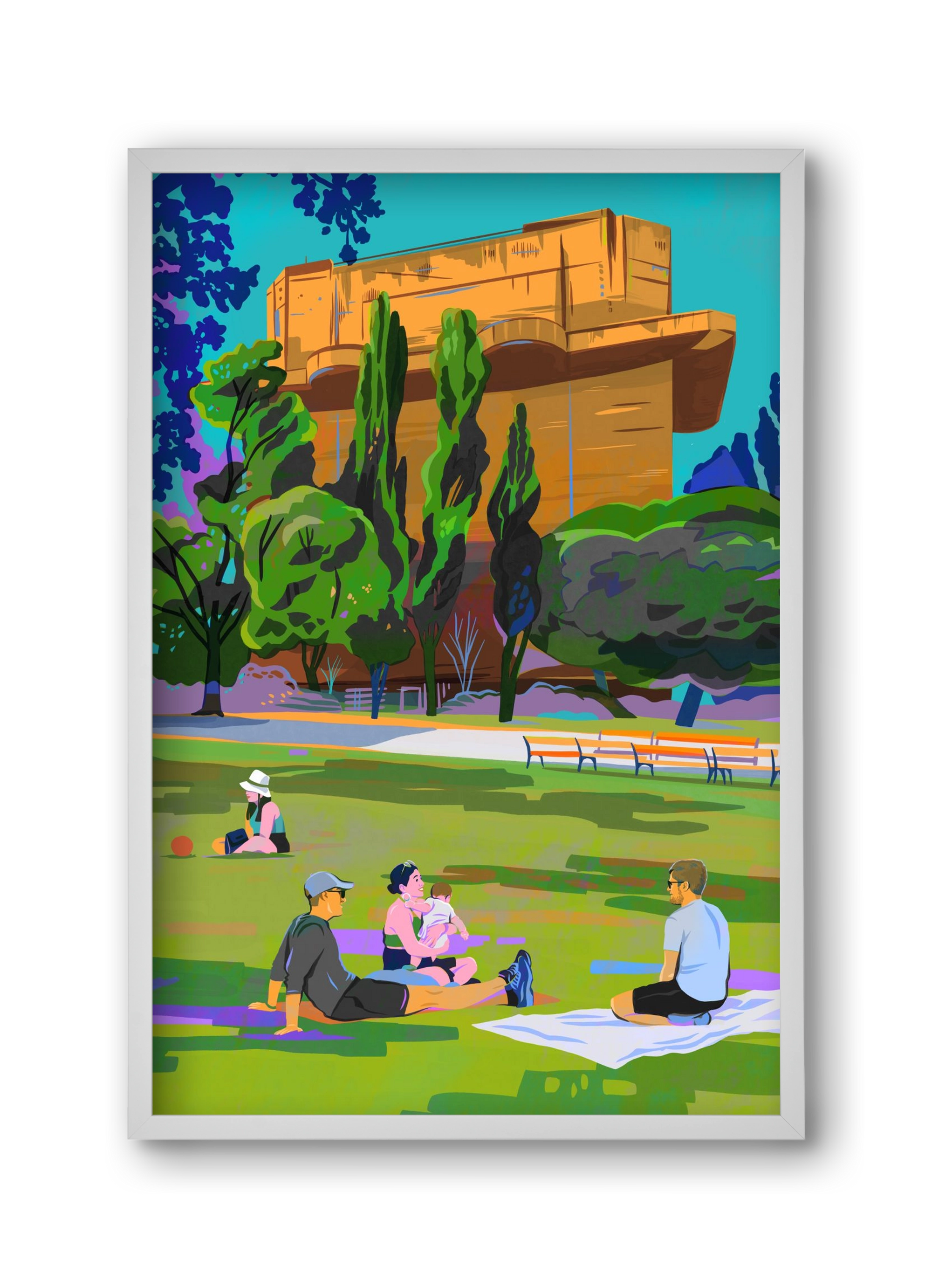 Arenbergpark - Wien, 30x45 cm (30x45 cm), Fehér keret