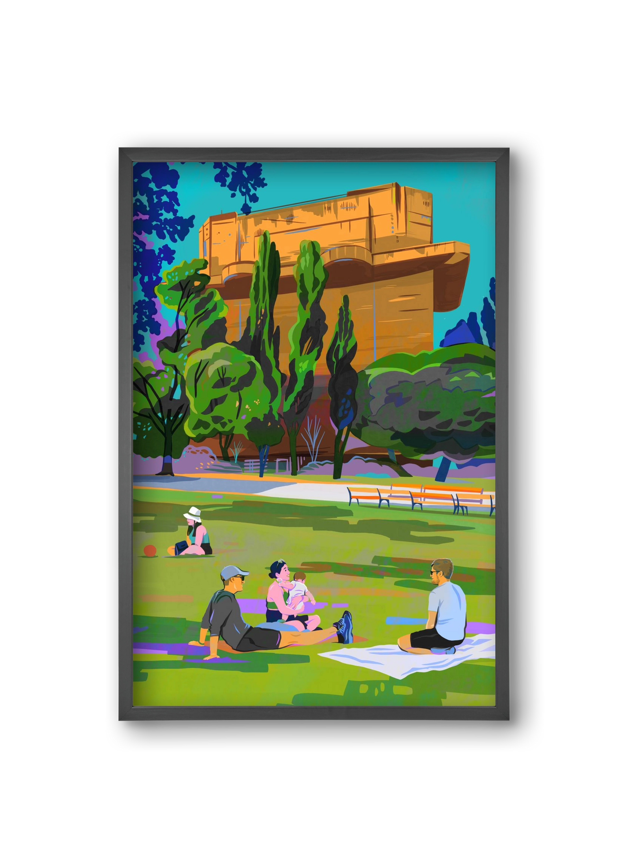 Arenbergpark - Wien, 20x30 cm (20x30 cm), Fekete keret