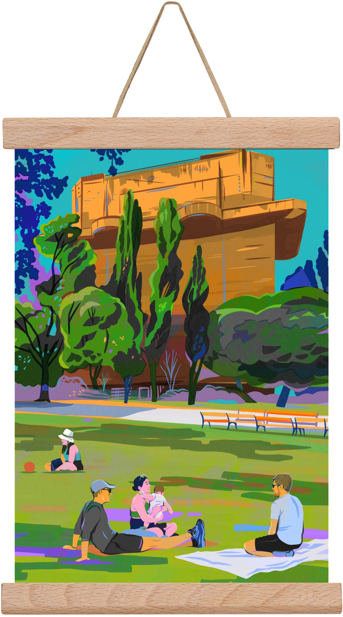 Arenbergpark - Wien, 20x30 cm (20x30 cm), Tölgy akasztó