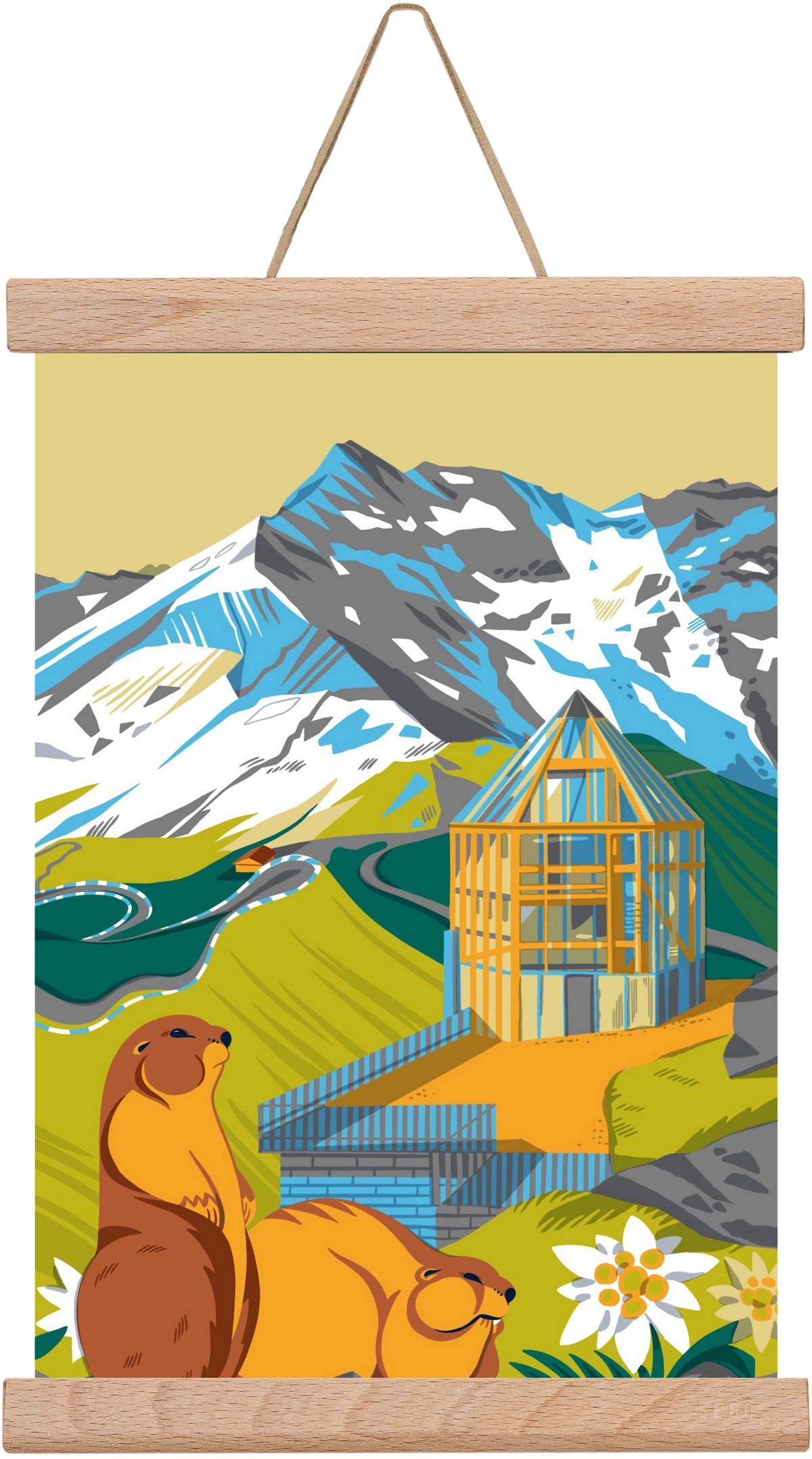 Großglockner, 20x30 cm (20x30 cm), Tölgy akasztó