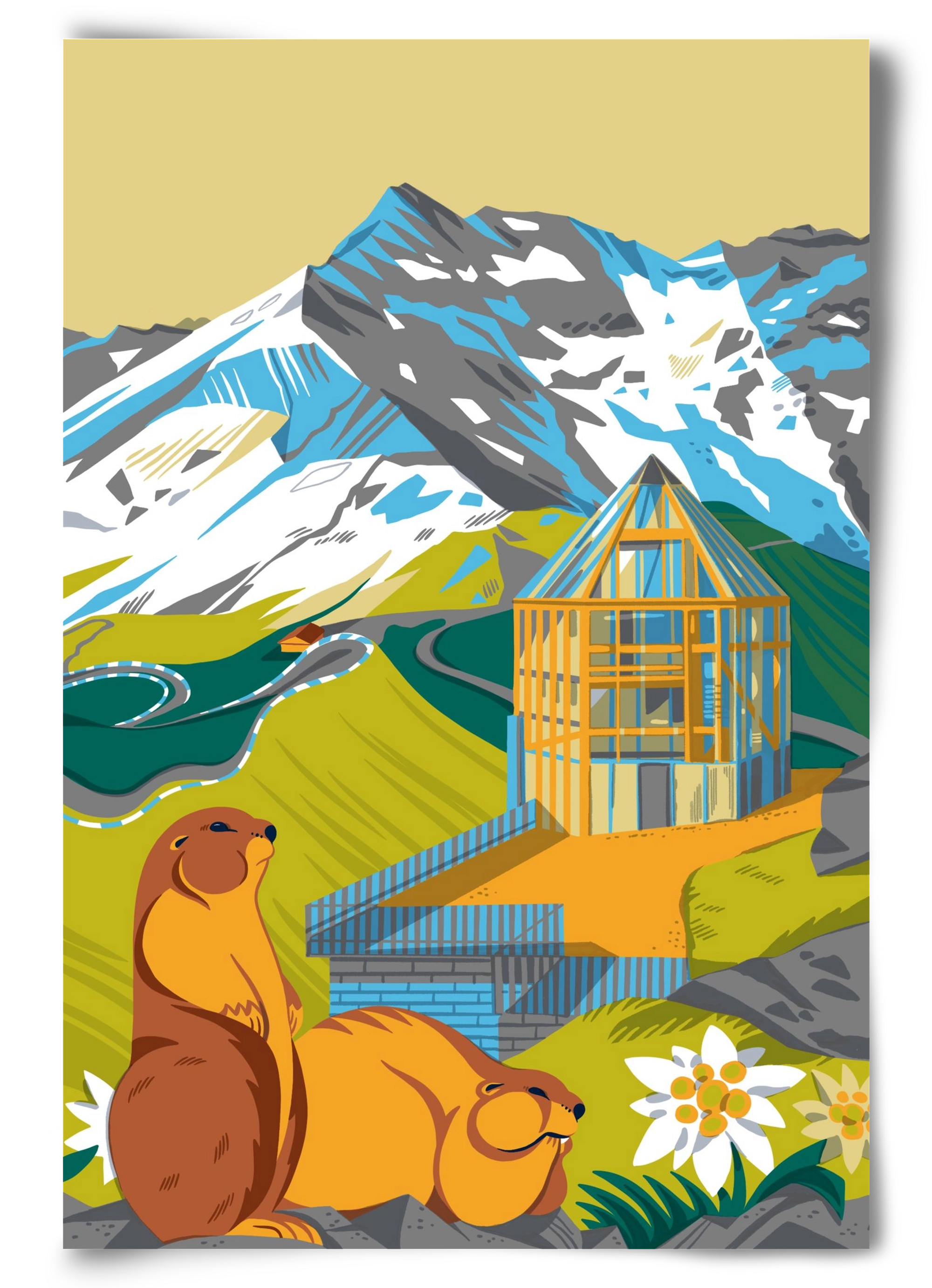 Großglockner, 60x90 cm, Keret nélkül