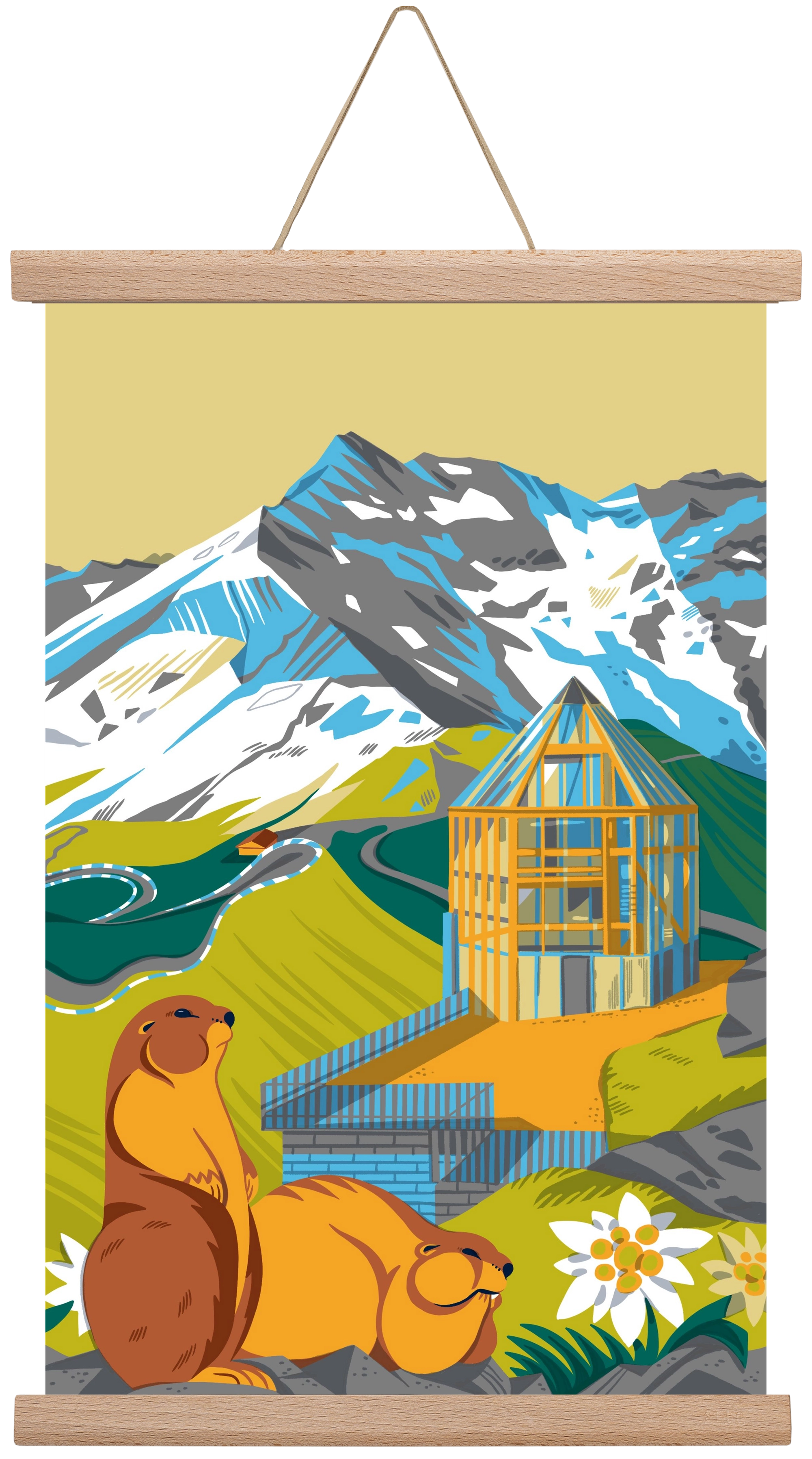 Großglockner, 30x45 cm (30x45 cm), Tölgy akasztó