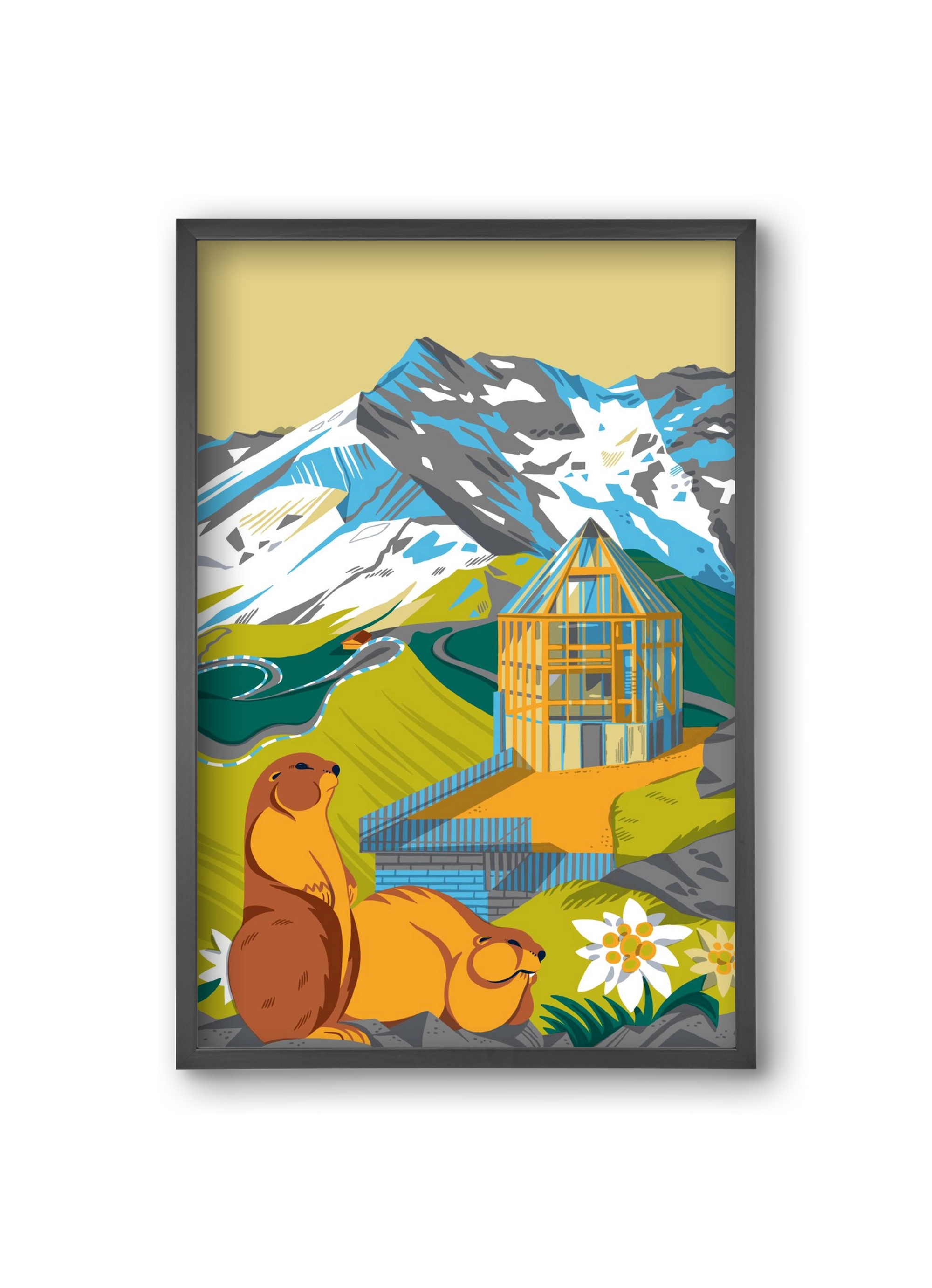 Großglockner, 20x30 cm (20x30 cm), Fekete keret