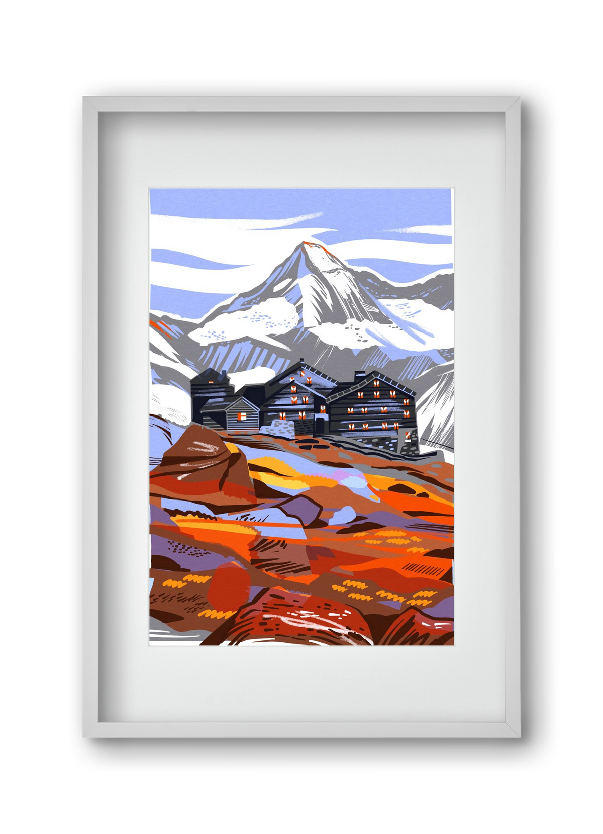 Großvenediger, 30x45 cm (20x30 cm), Fehér keret, paszpartuval