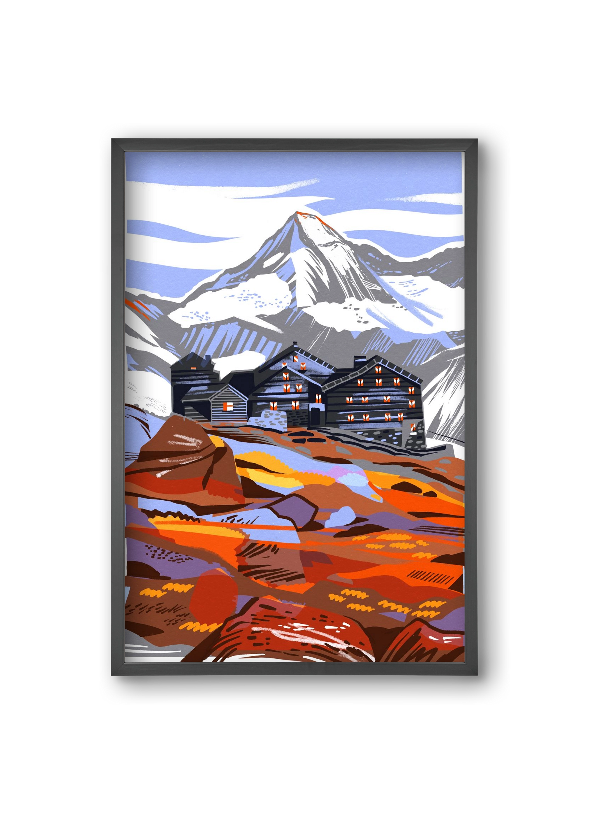 Großvenediger, 20x30 cm (20x30 cm), Fekete keret