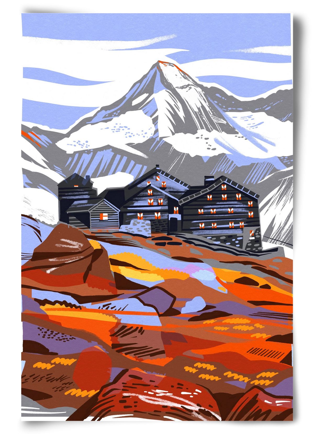 Großvenediger, 60x90 cm, Keret nélkül