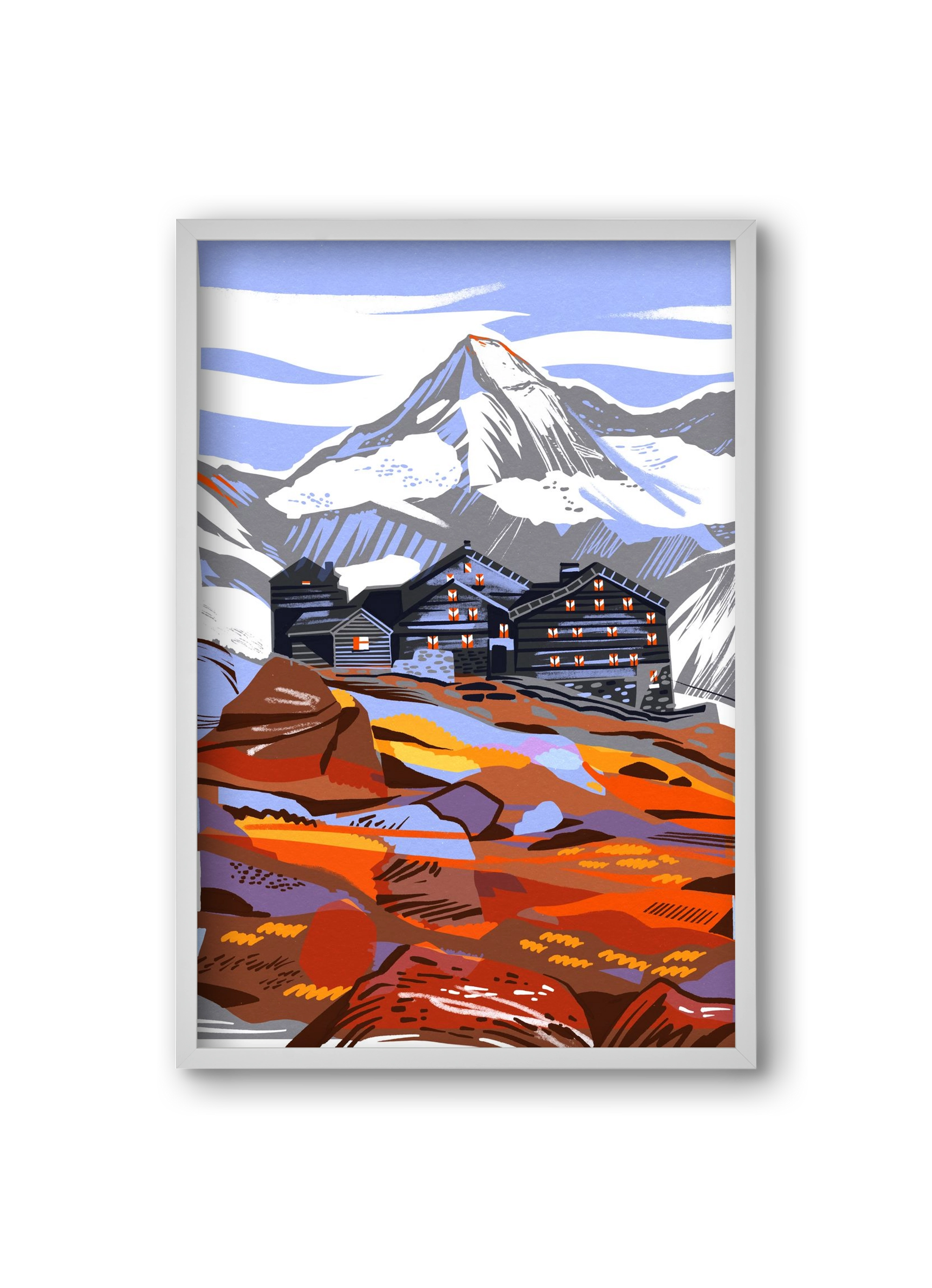 Großvenediger, 20x30 cm (20x30 cm), Fehér keret