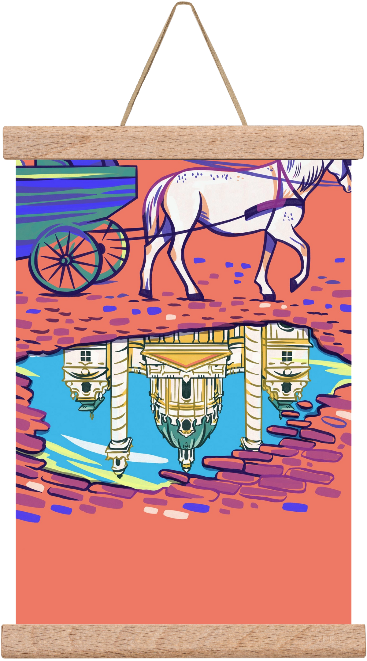 Karlskirsche - Wien, 20x30 cm (20x30 cm), Tölgy akasztó