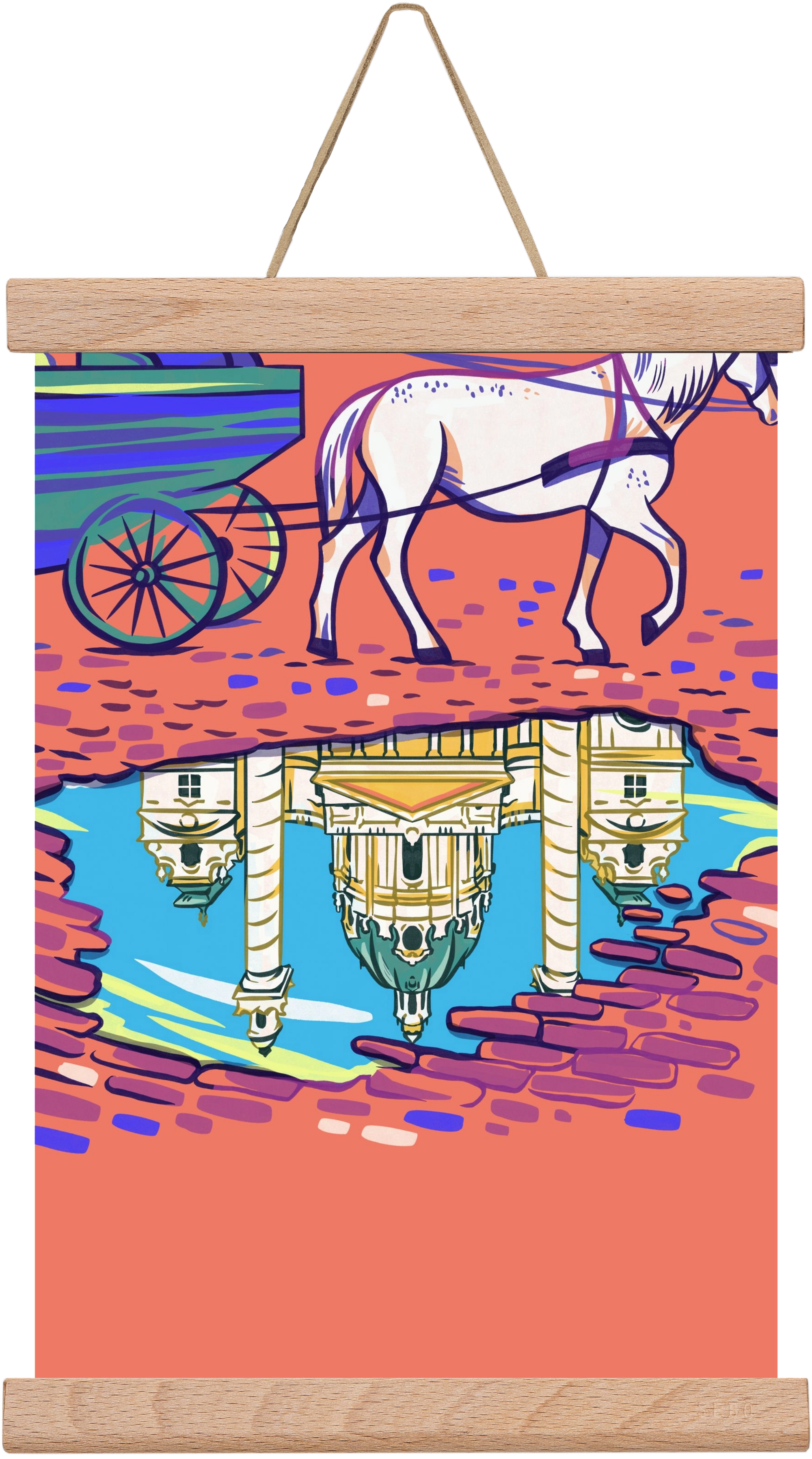 Karlskirsche - Wien, 20x30 cm (20x30 cm), Tölgy akasztó