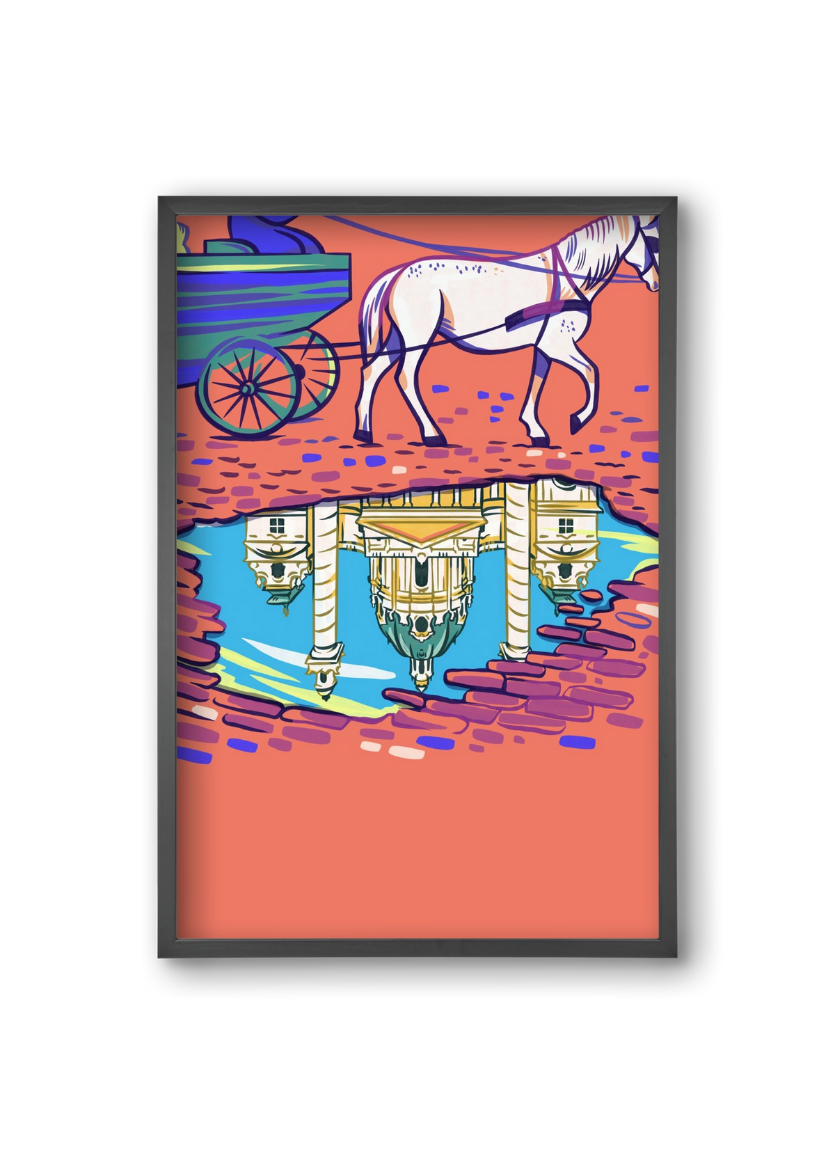 Karlskirsche - Wien, 20x30 cm (20x30 cm), Fekete keret