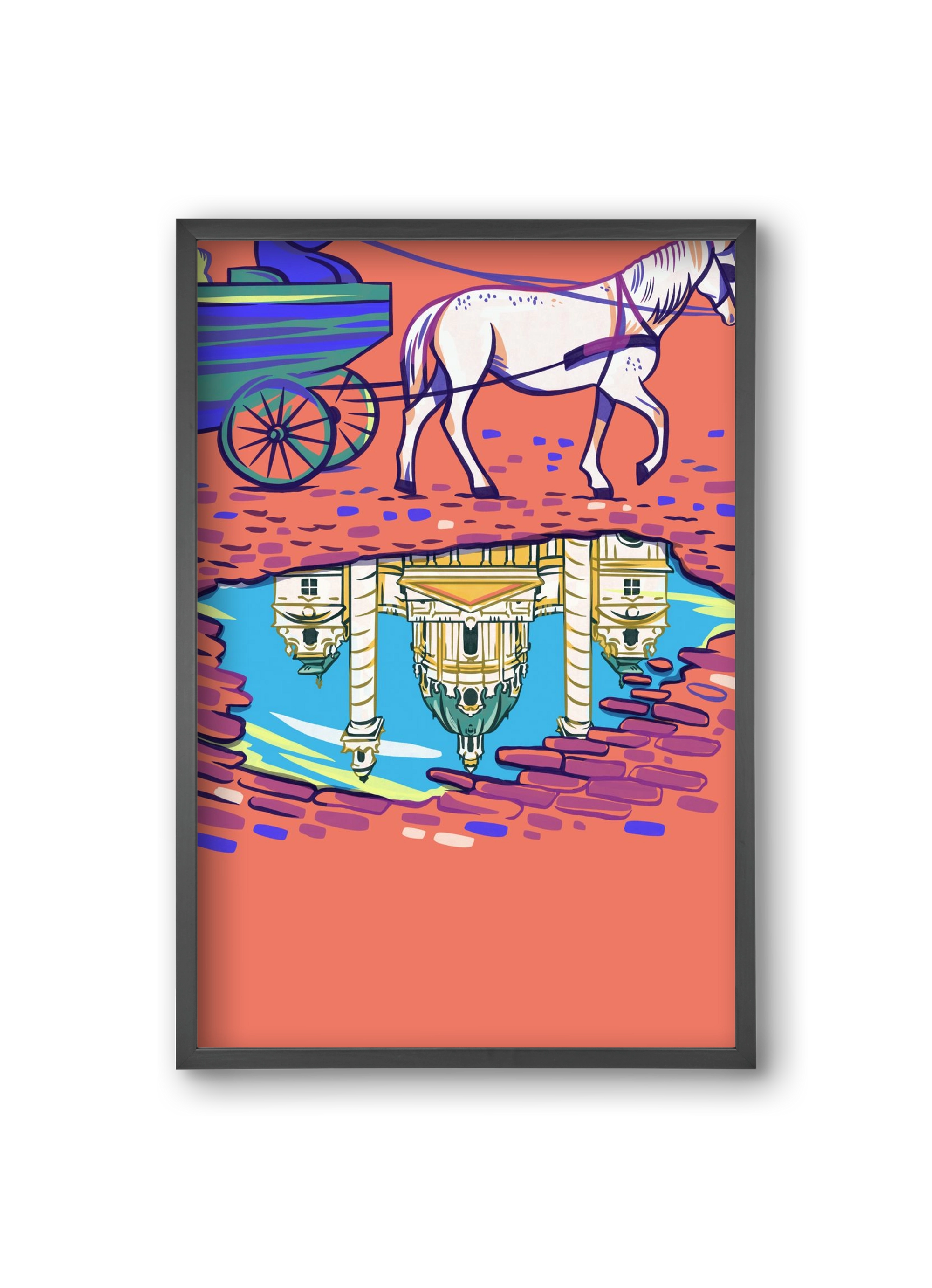 Karlskirsche - Wien, 20x30 cm (20x30 cm), Fekete keret