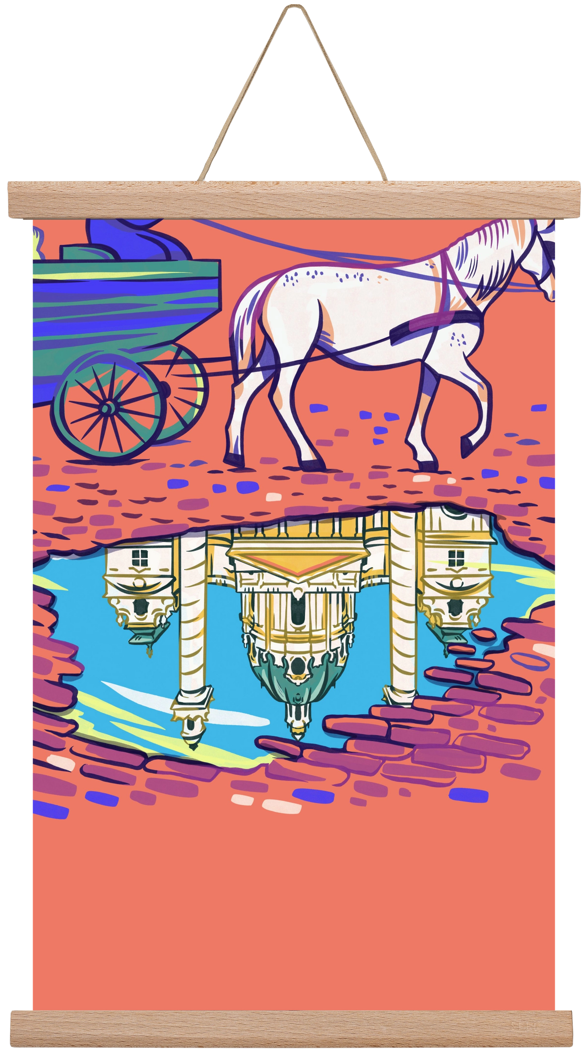 Karlskirsche - Wien, 30x45 cm (30x45 cm), Tölgy akasztó