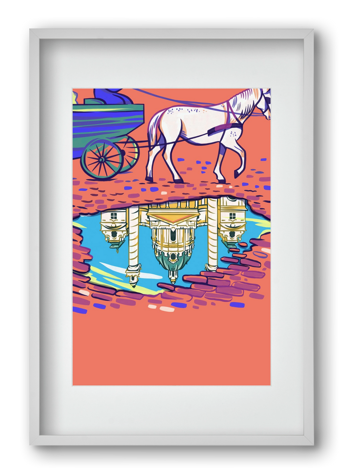 Karlskirsche - Wien, 40x60 cm (30x45 cm), Fehér keret, paszpartuval