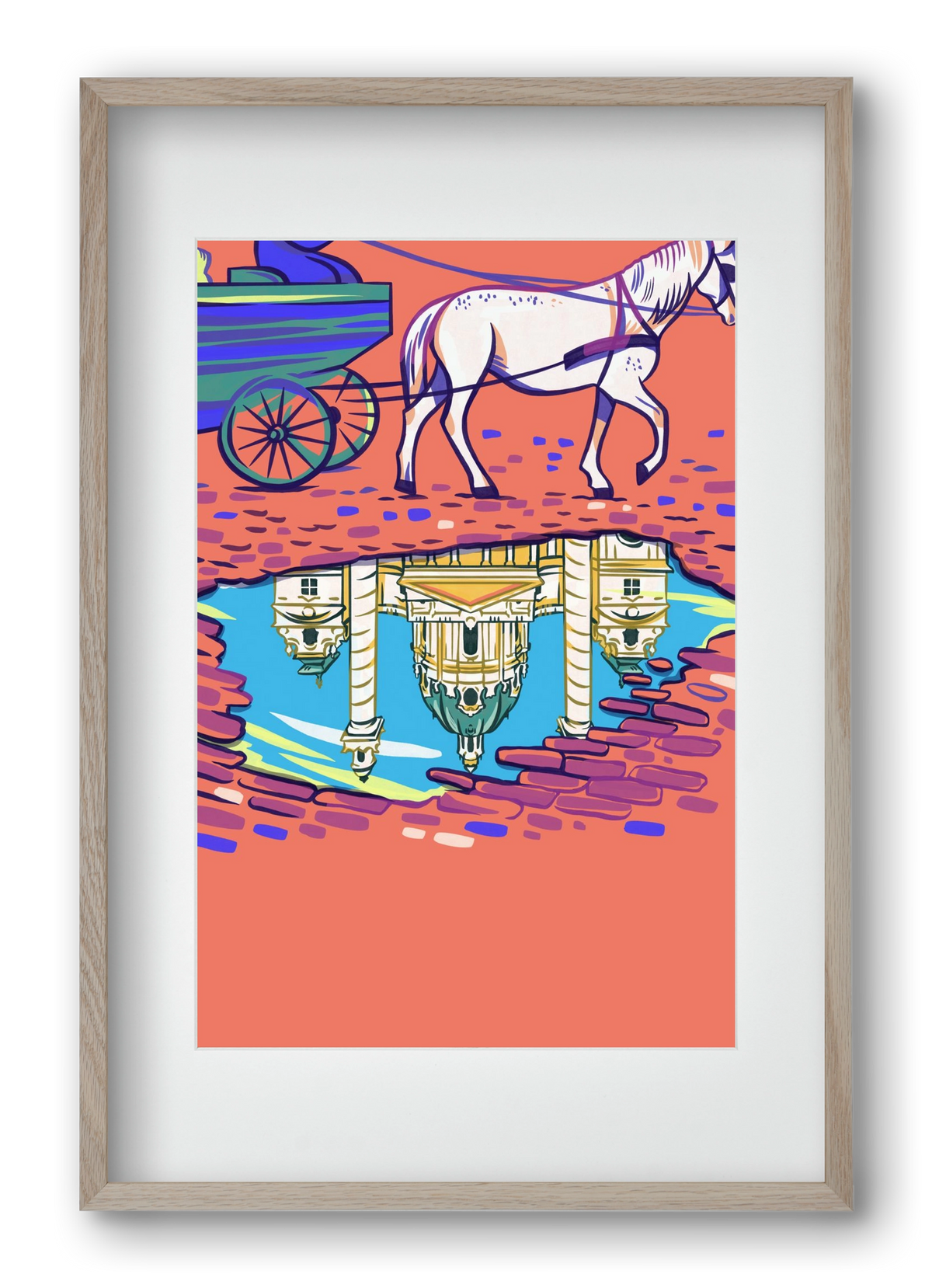 Karlskirsche - Wien, 40x60 cm (30x45 cm), Tölgy keret, paszpartuval