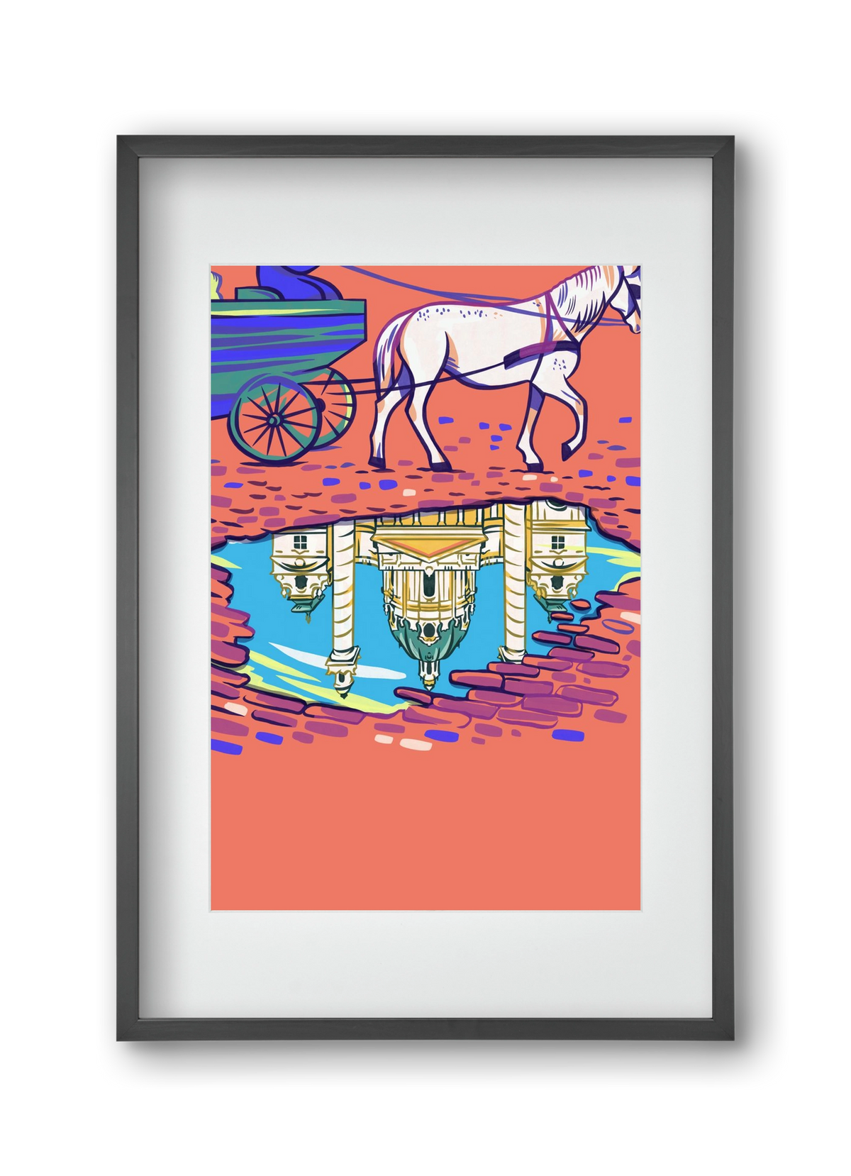 Karlskirsche - Wien, 30x45 cm (20x30 cm), Fekete keret, paszpartuval