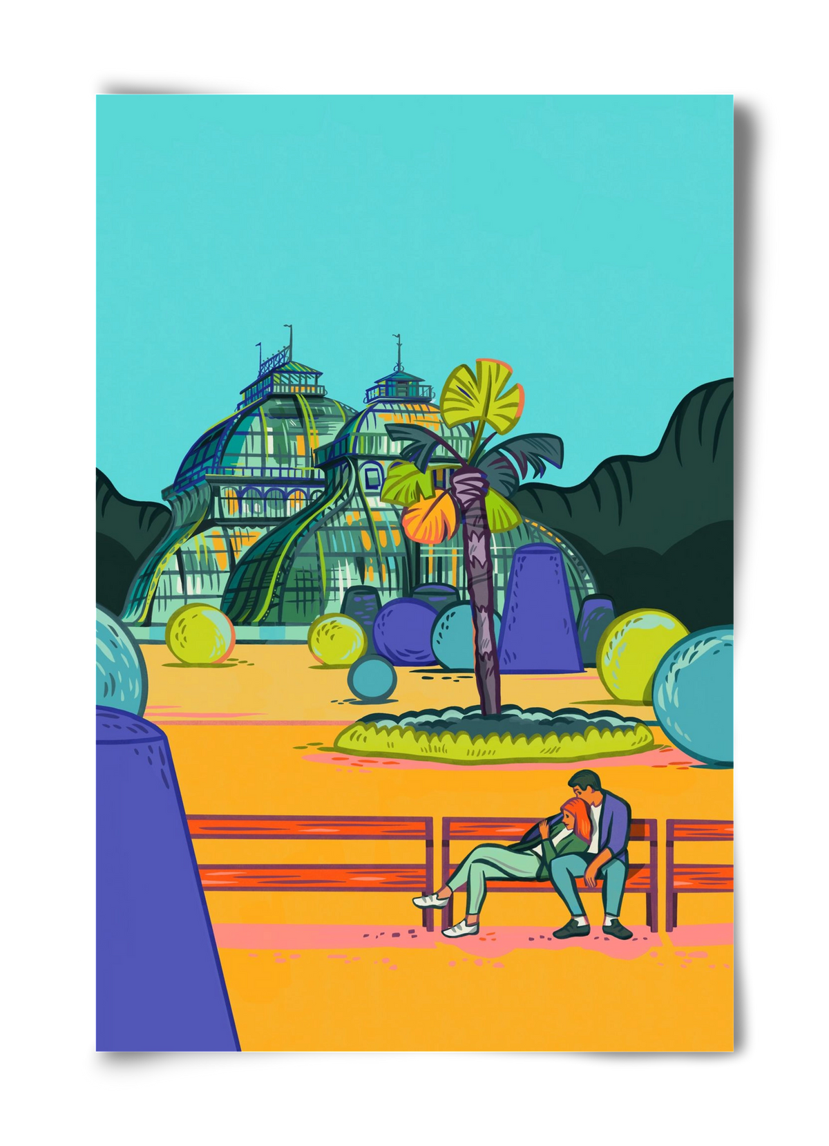 Palmenhaus (Wien-Schönbrunn), 40x60 cm, Keret nélkül