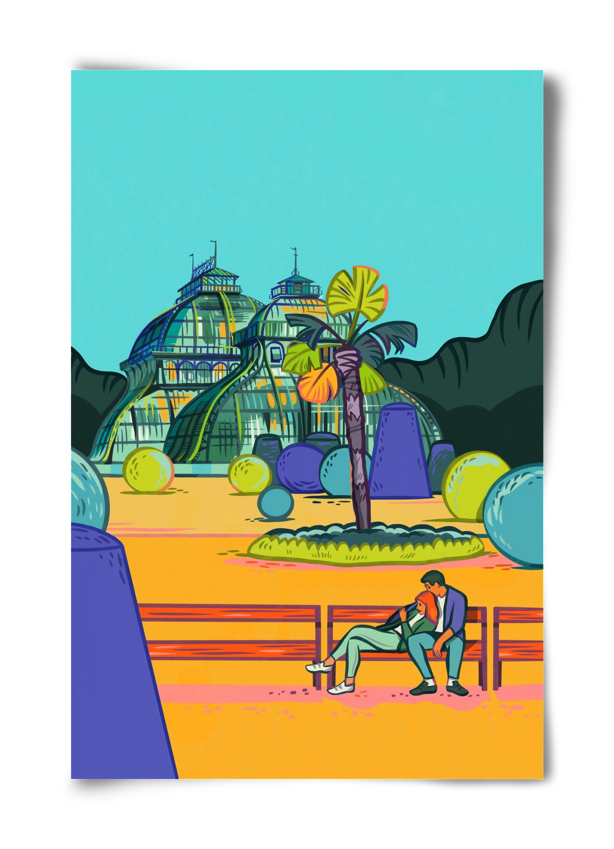 Palmenhaus (Wien-Schönbrunn), 40x60 cm, Keret nélkül