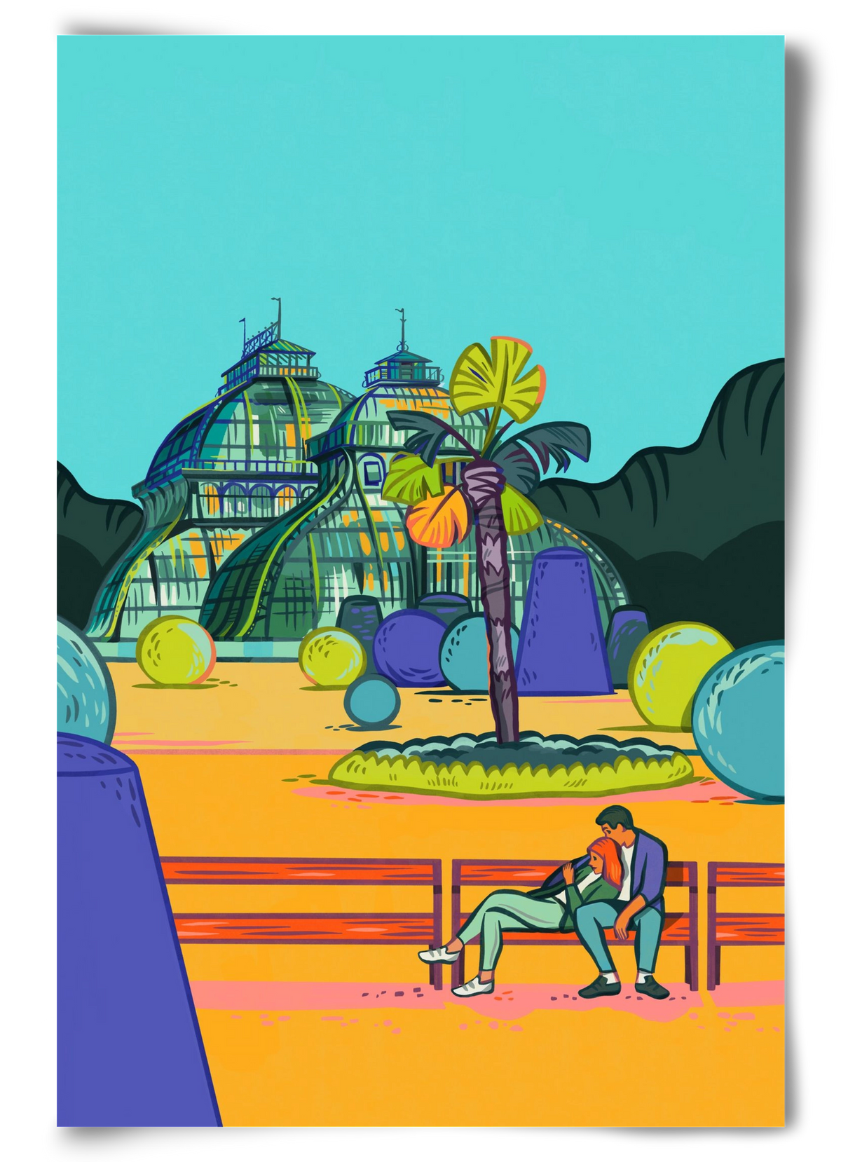 Palmenhaus (Wien-Schönbrunn), 60x90 cm, Keret nélkül