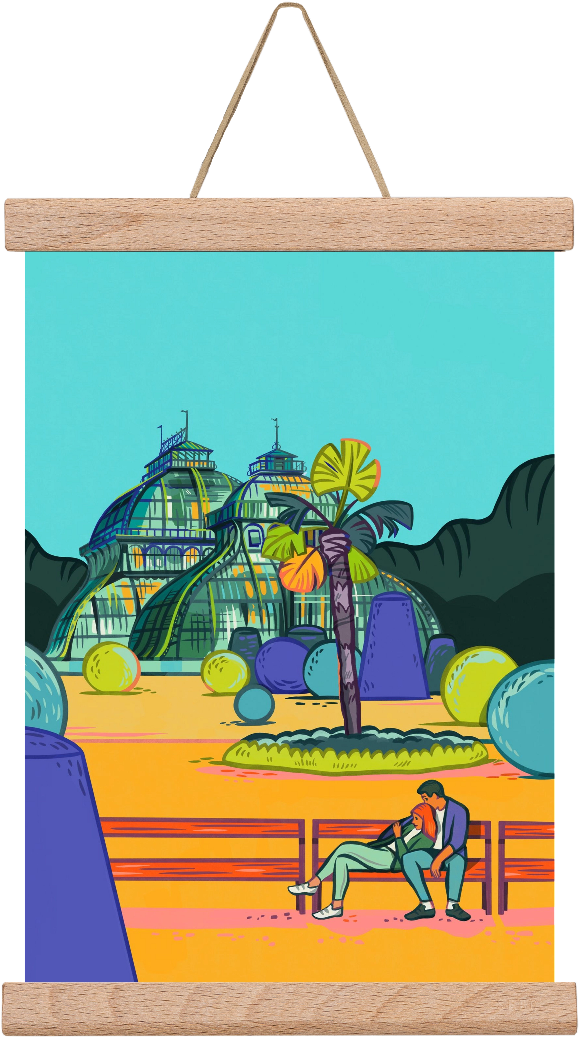 Palmenhaus (Wien-Schönbrunn), 20x30 cm (20x30 cm), Tölgy akasztó