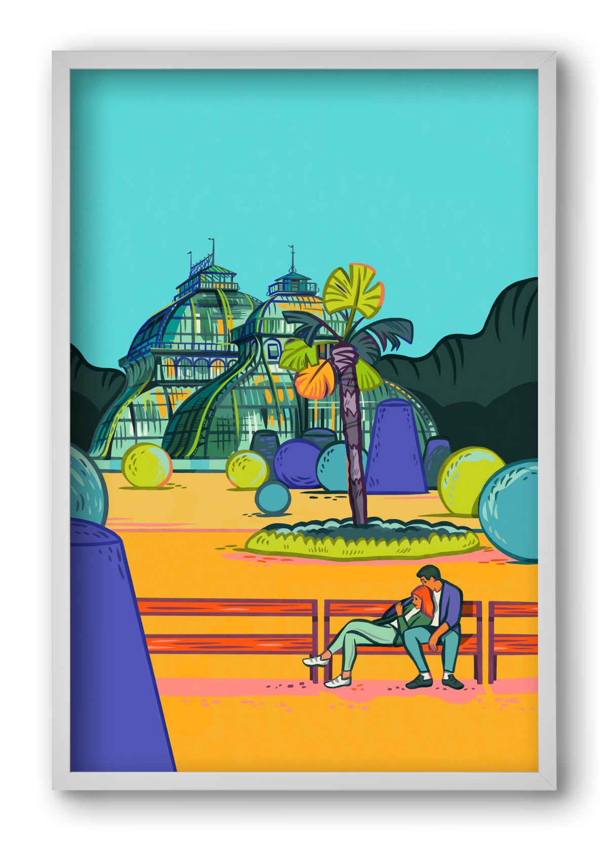 Palmenhaus (Wien-Schönbrunn), 40x60 cm (40x60 cm), Fehér keret