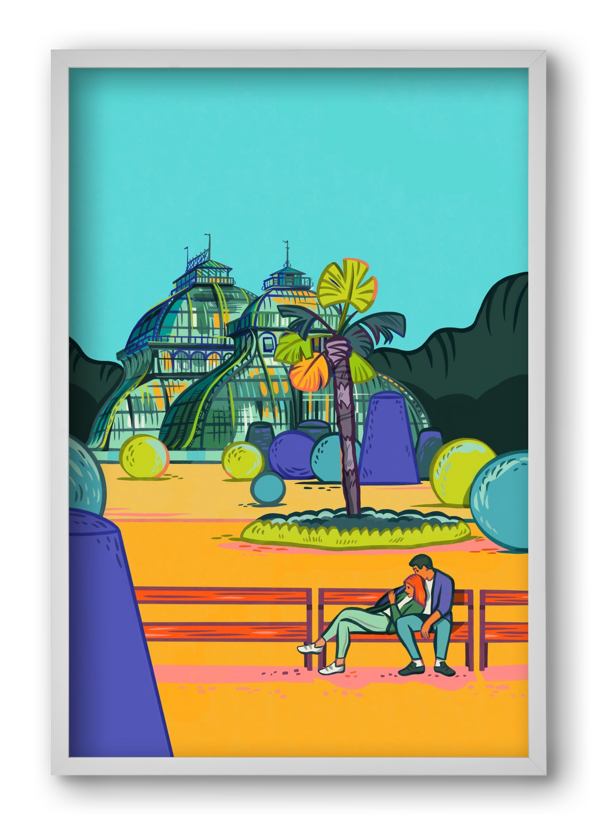 Palmenhaus (Wien-Schönbrunn), 40x60 cm (40x60 cm), Fehér keret