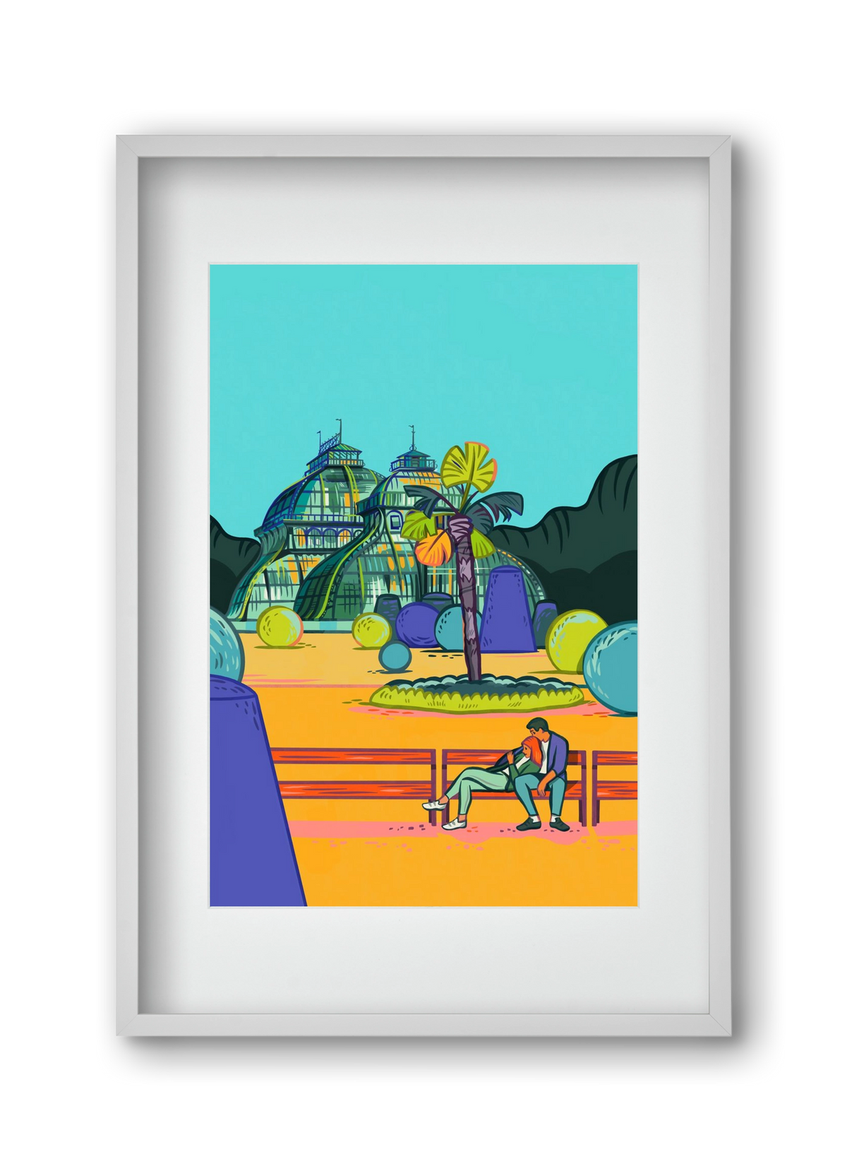 Palmenhaus (Wien-Schönbrunn), 30x45 cm (20x30 cm), Fehér keret, paszpartuval