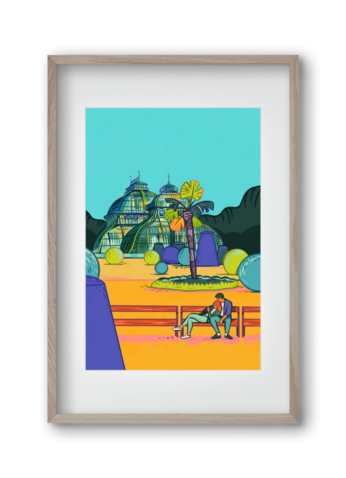 Palmenhaus (Wien-Schönbrunn), 30x45 cm (20x30 cm), Tölgy keret, paszpartuval