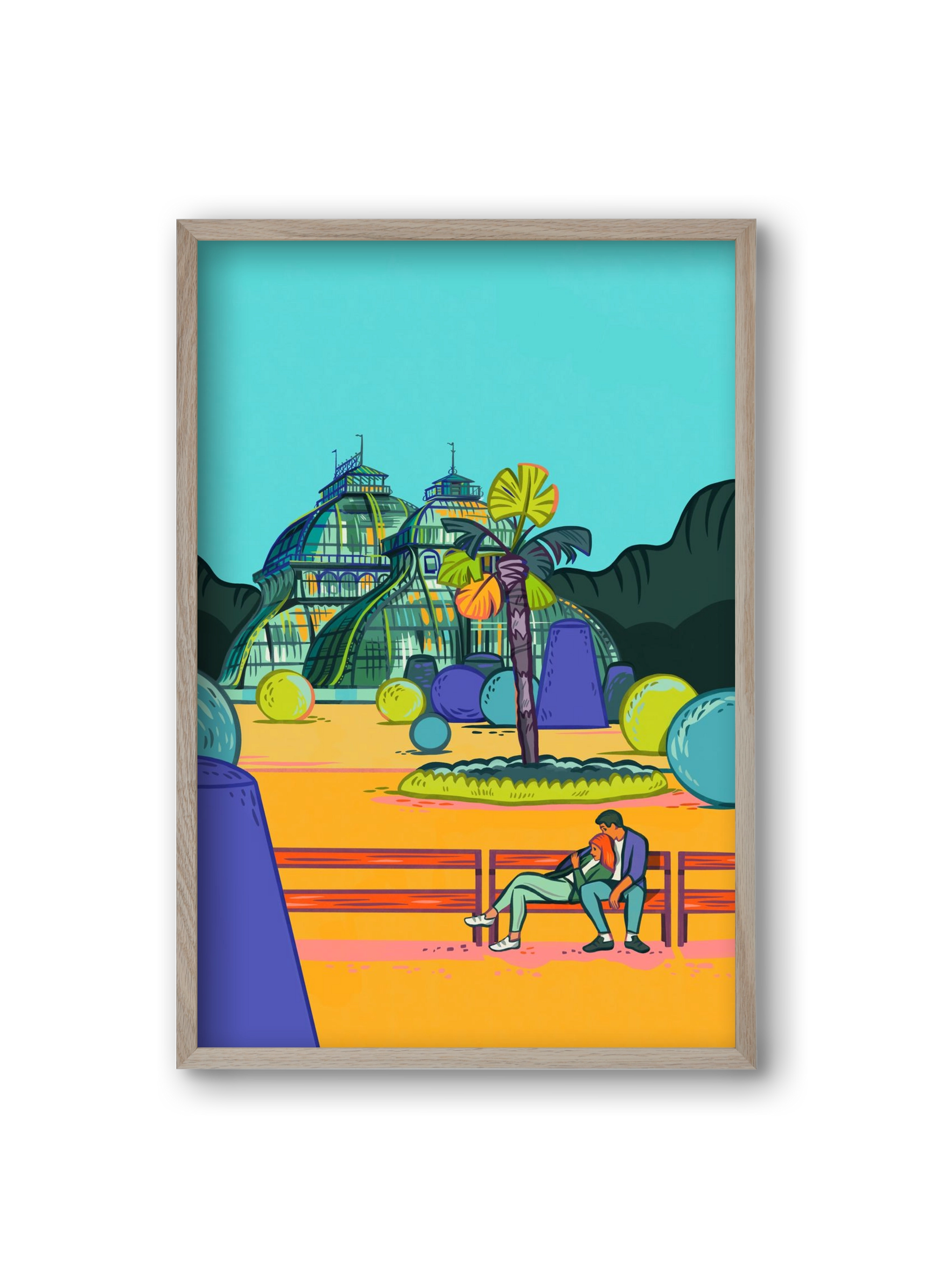 Palmenhaus (Wien-Schönbrunn), 20x30 cm (20x30 cm), Tölgy keret