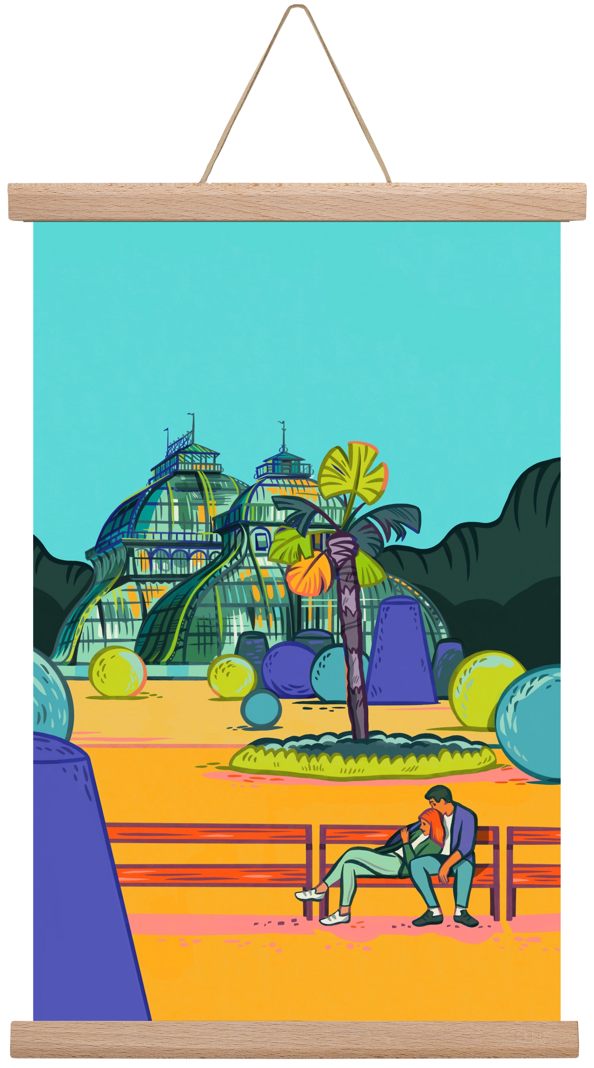 Palmenhaus (Wien-Schönbrunn), 30x45 cm (30x45 cm), Tölgy akasztó